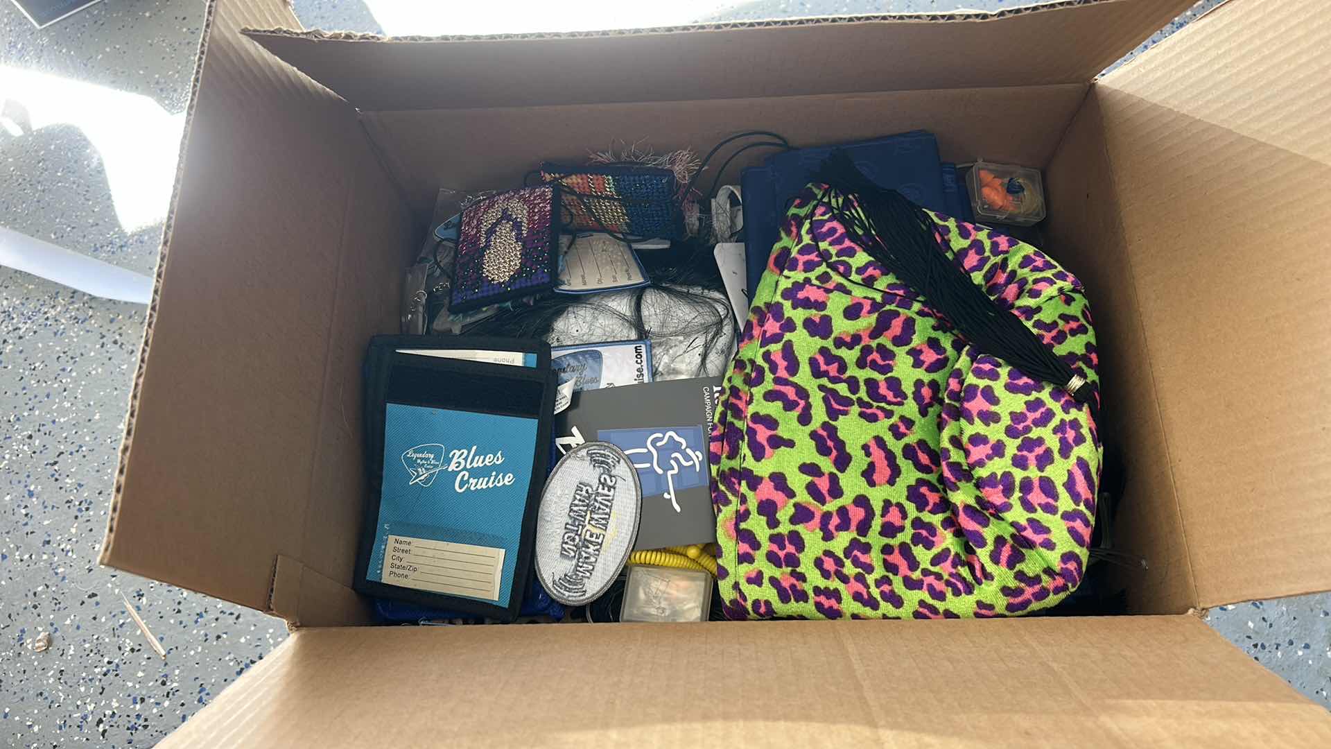 Photo 1 of BOX - FULL OF LEGENDARY BLUES CRUISE MERCHANDISE & COSTUMES