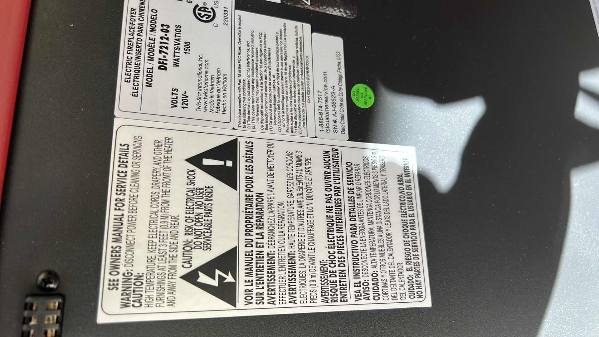 Photo 1 of DURAFLAME ROOM HEATER FAUX FIREPLACE