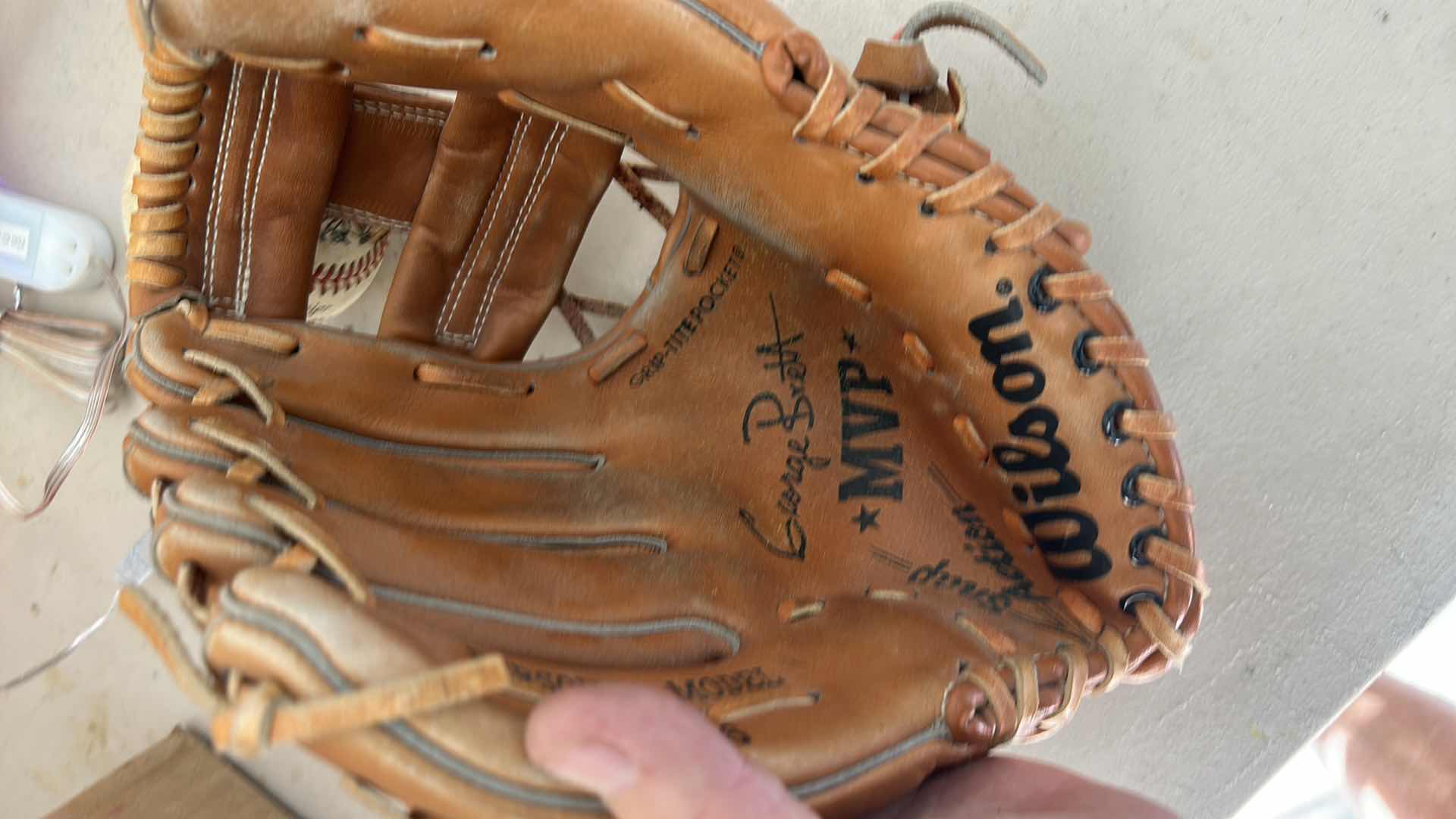 Photo 1 of BASEBALL GLOVE AND BALL