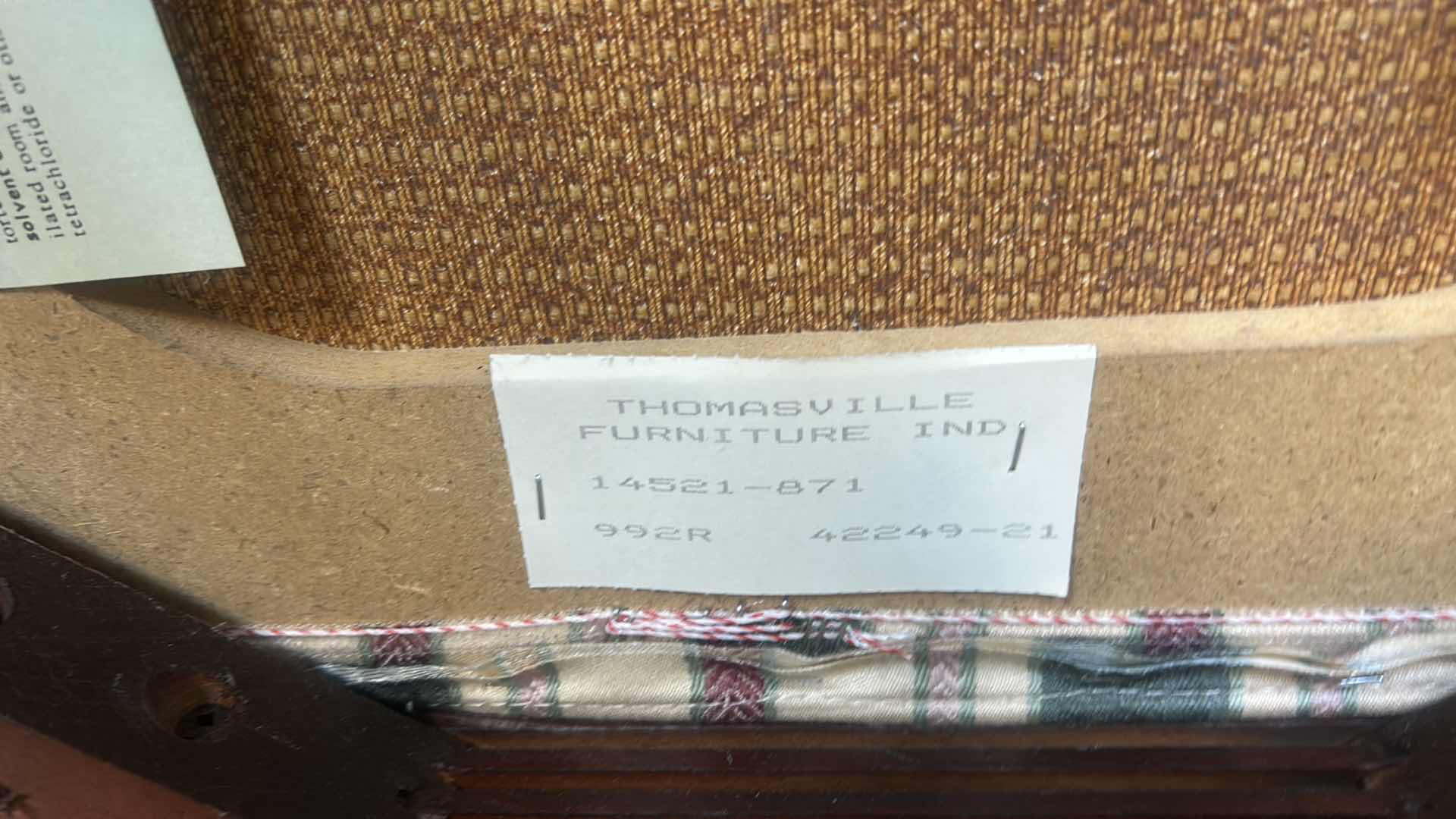 Photo 1 of THOMASVILLE CHIPPENDALE MAHOGANY DINING CHAIR WITH BALL AND CLAW FEET
SIDE CHAIR 24” x 22” x H41”