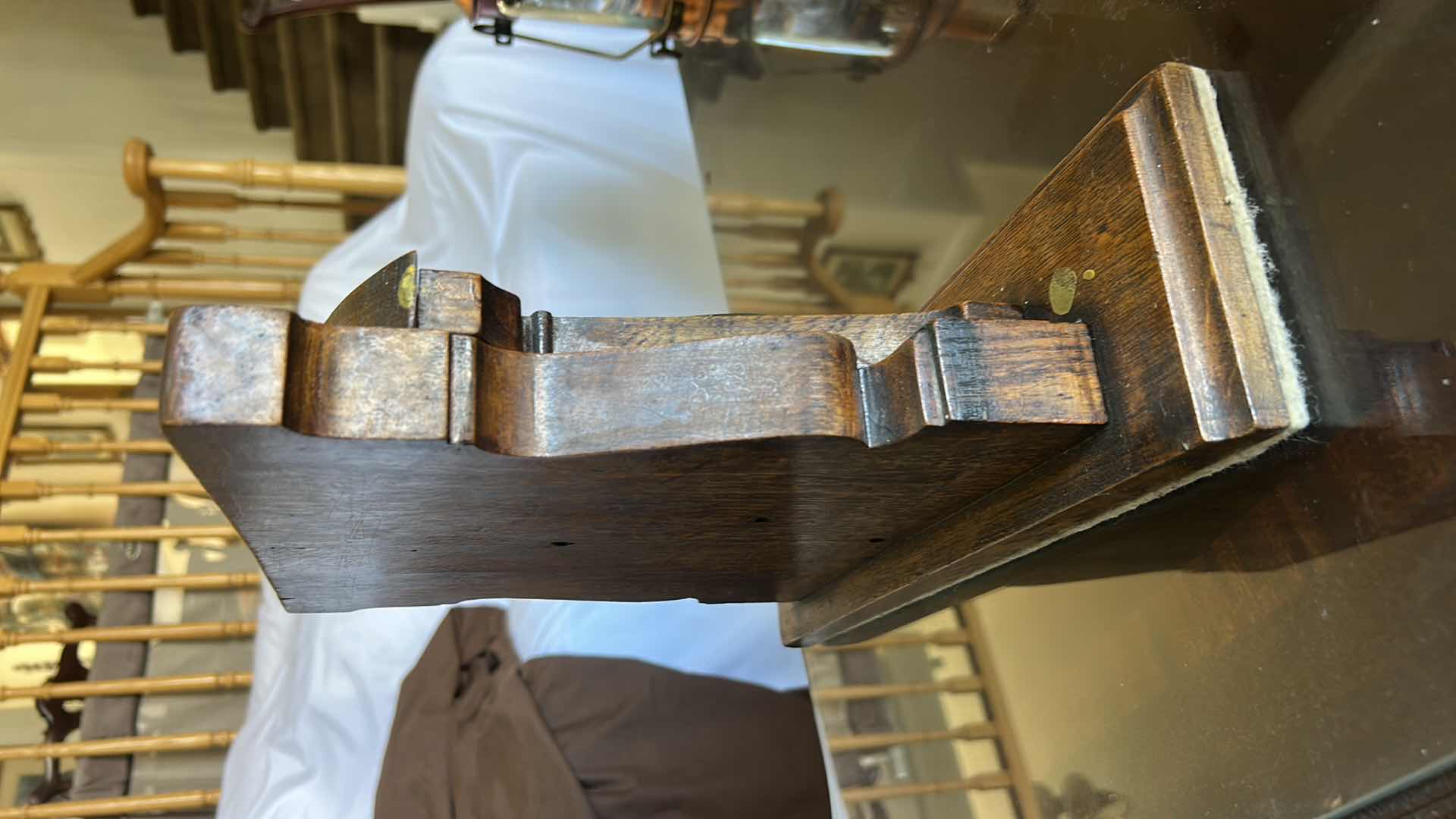 Photo 1 of ANTIQUE BAROMETER IN CARVED WOODEN CASE 14 1/2“ x 4 1/2“ x H10.75”