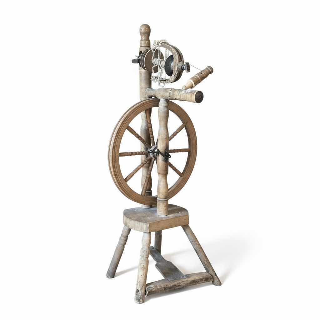 Photo 1 of ANTIQUE SPINNING WHEEL H33.5”