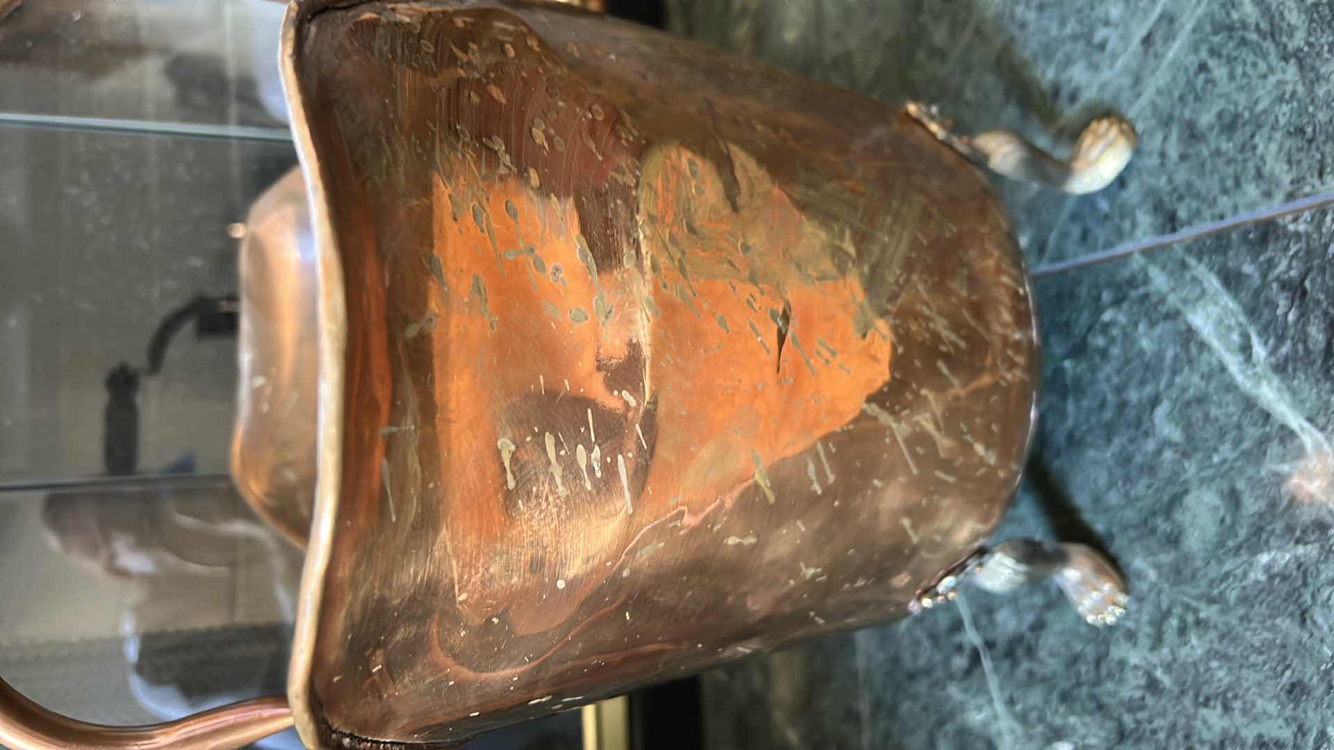 Photo 1 of COPPER AND BRASS LOG HOLDER / FIREWOOD BASKET 17“ x 10“ x H17“