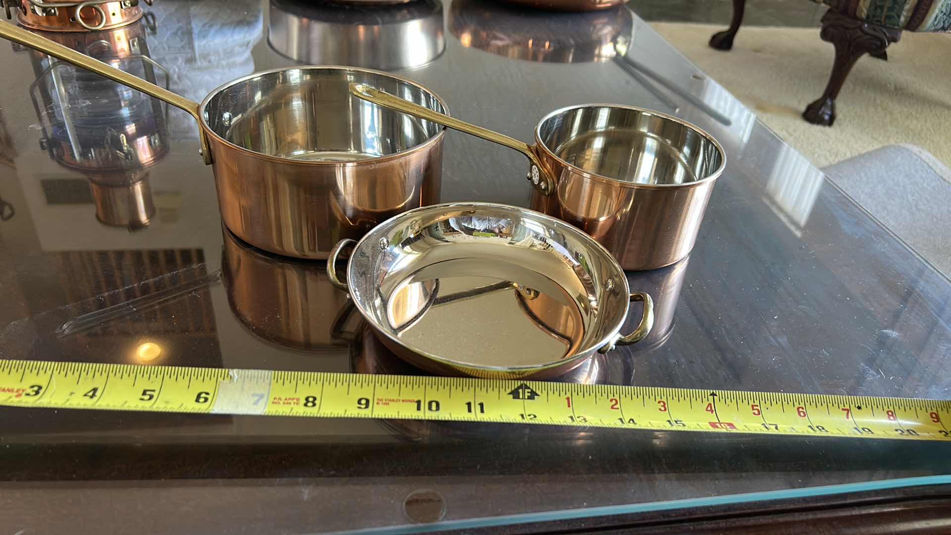 Photo 1 of 3 COPPER AND STAINLESS STEEL WITH BRASS HANDLES