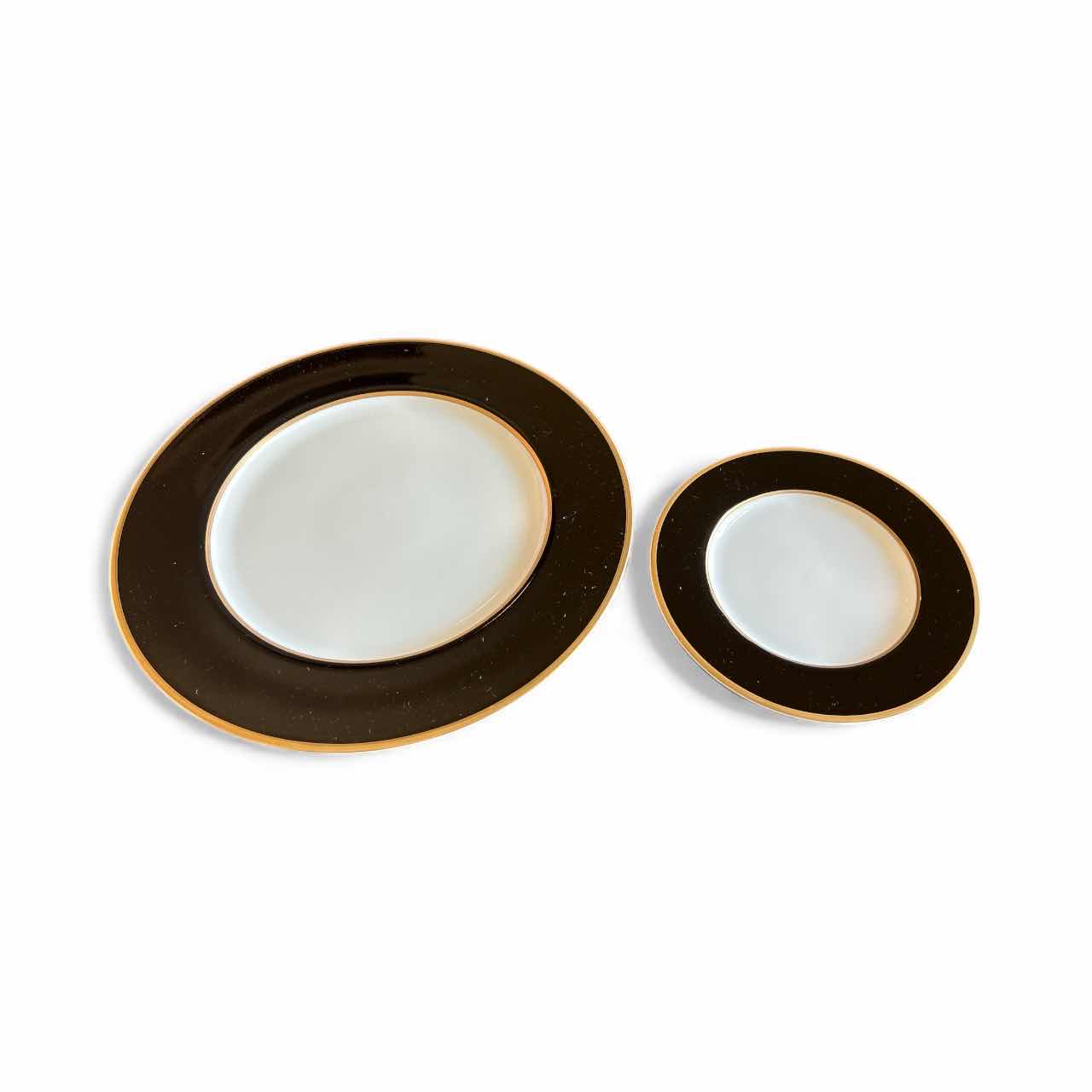 Photo 1 of 2 PC MIKASA BONE CHINA ONYX PLATES 11”, 6.5”
