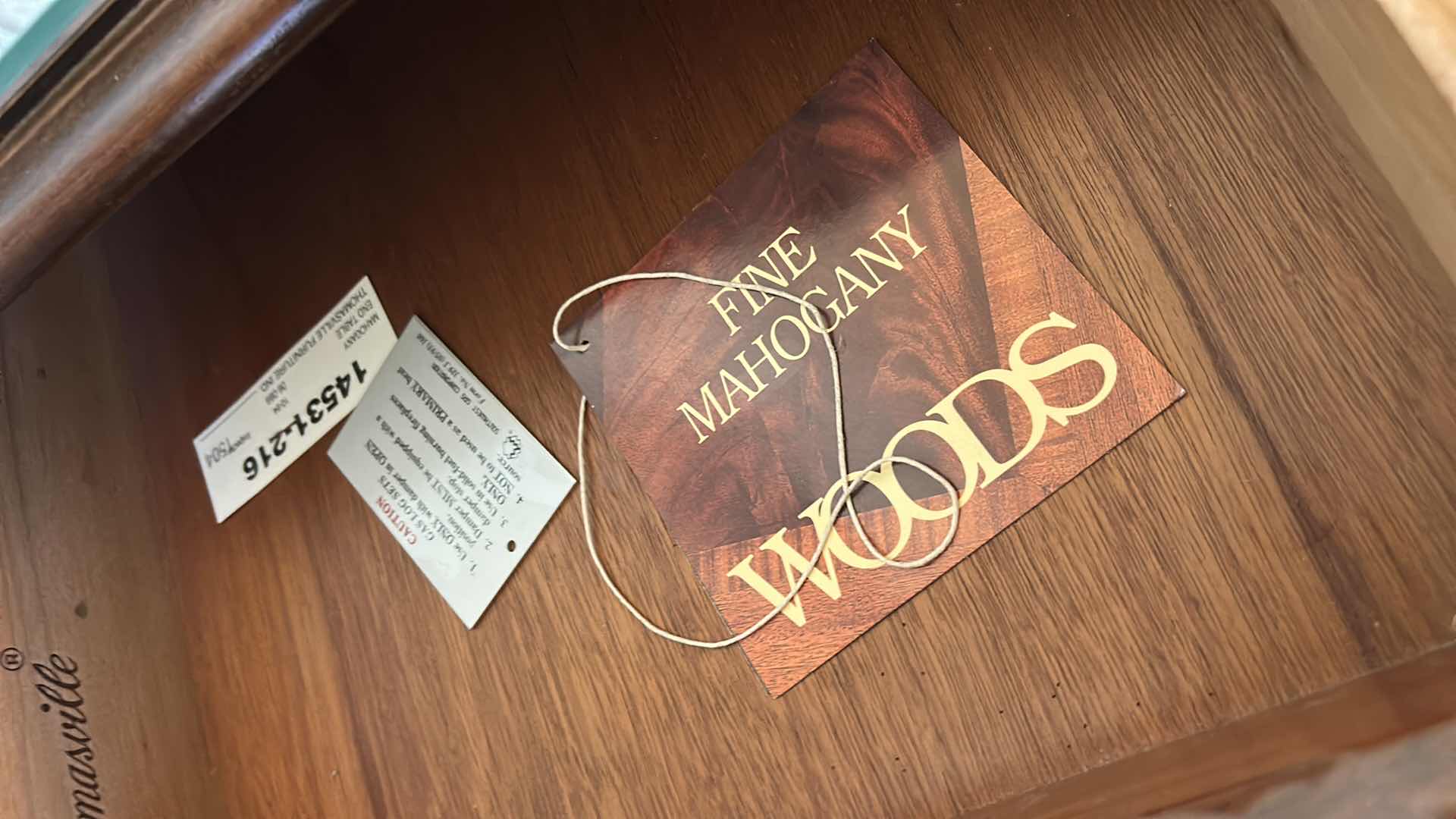 Photo 1 of THOMASVILLE TRADITIONAL STYLE MAHOGANY SIDE TABLE WITH BALL AND CLAW FEET 21“ x 26“ x H23“