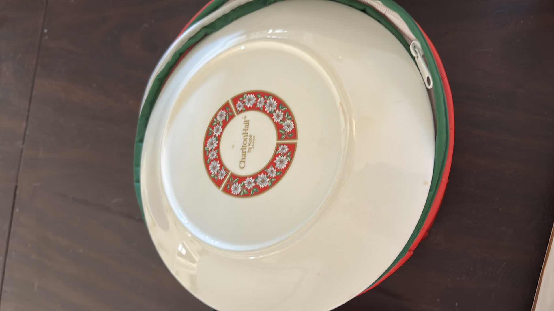 Photo 1 of CHARLTON HALL & CLASSIC TRADITIONS CHRISTMAS SERVING WARE - 10, 7.75” DESSERT PLATES, 12 MUGS, BUTTER DISH AND MORE
