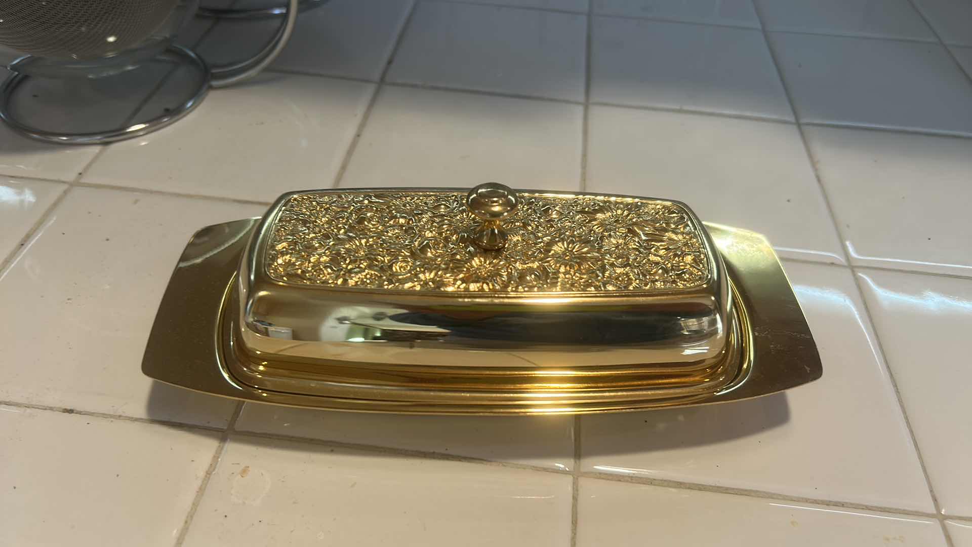 Photo 1 of 24K GOLD PLATED BUTTER DISH
