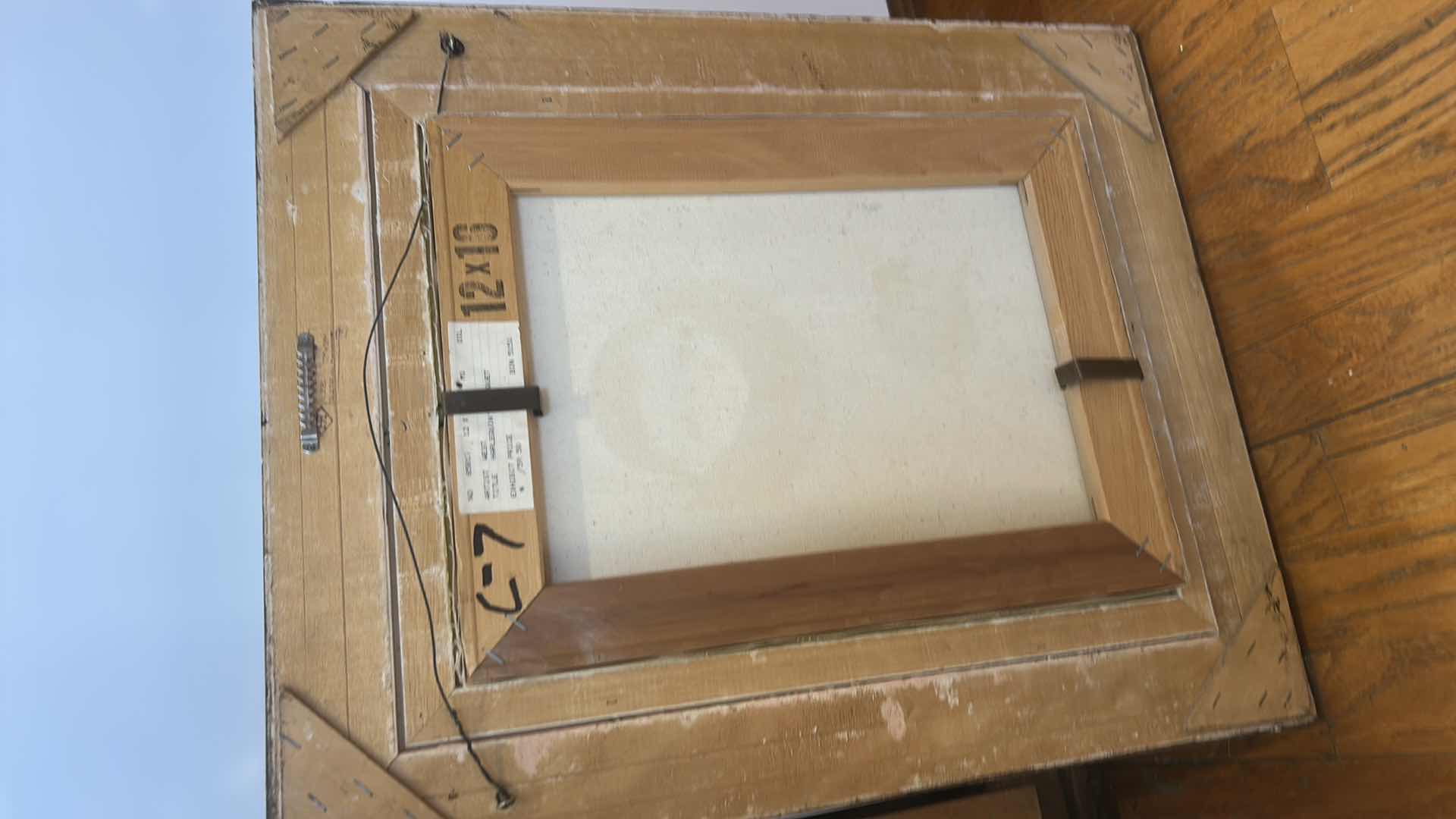 Photo 1 of ORNATELY GOLD WOOD FRAMED OIL ON CANVAS “ HARLEQUIN BOUQUET” BY WEST, ARTWORK 18 1/2
23 inches