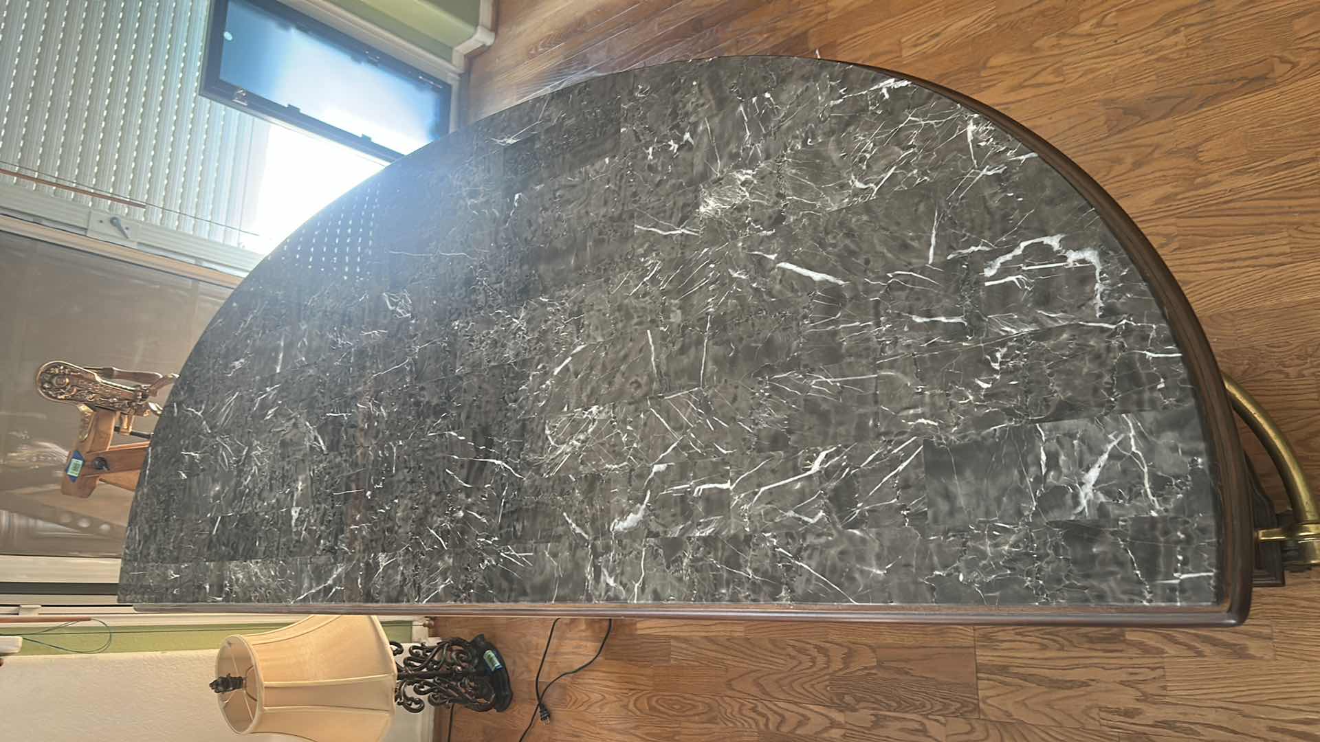 Photo 1 of PULASKI WOOD BAR WITH MARBLE TOP 6‘ x 25 1/2“ x H43“