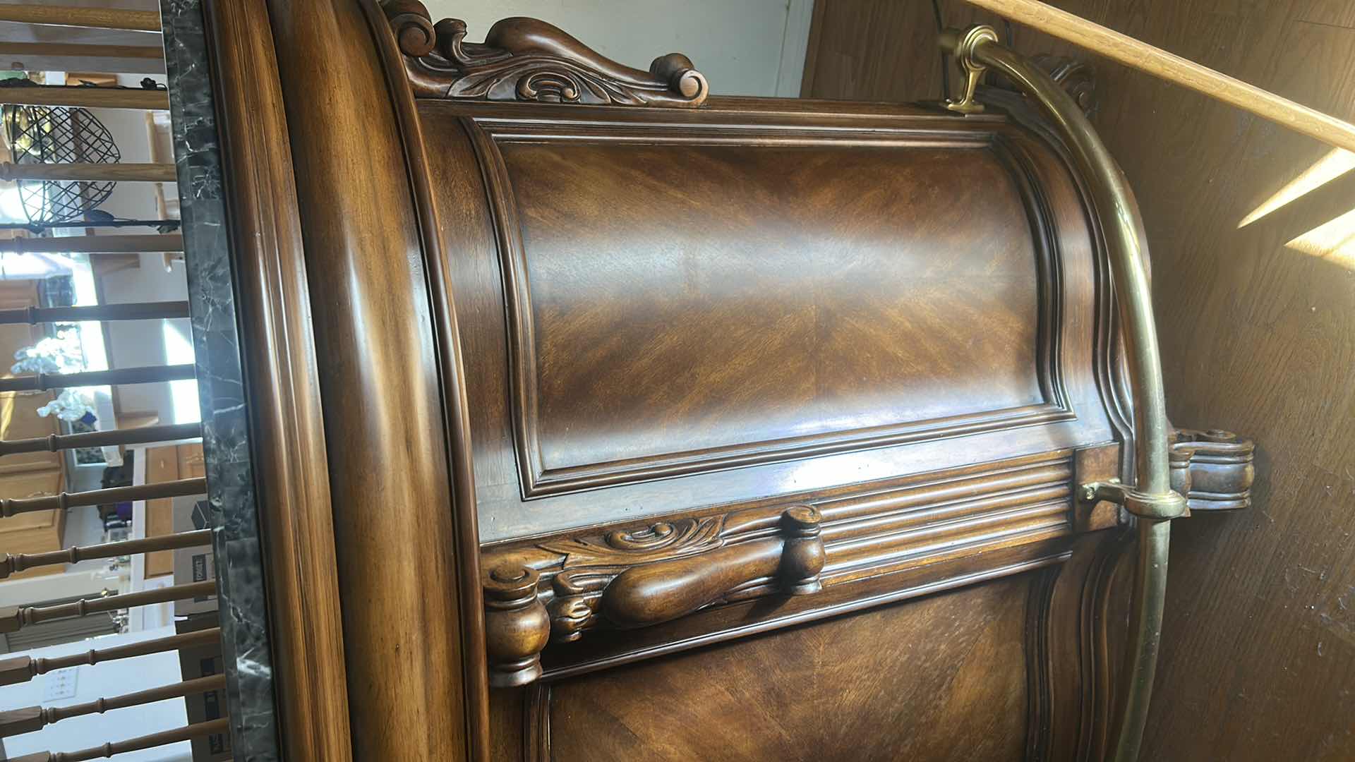 Photo 1 of PULASKI WOOD BAR WITH MARBLE TOP 6‘ x 25 1/2“ x H43“