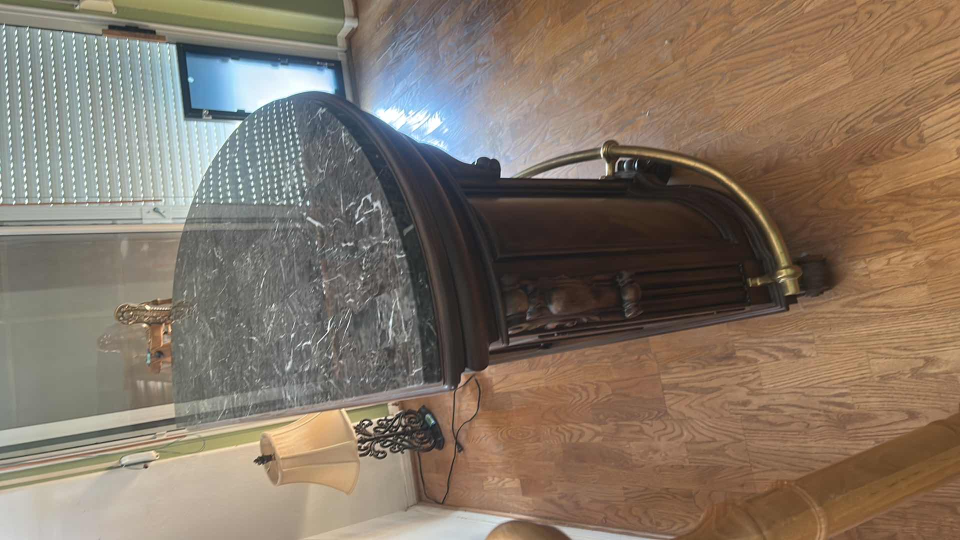 Photo 1 of PULASKI WOOD BAR WITH MARBLE TOP 6‘ x 25 1/2“ x H43“