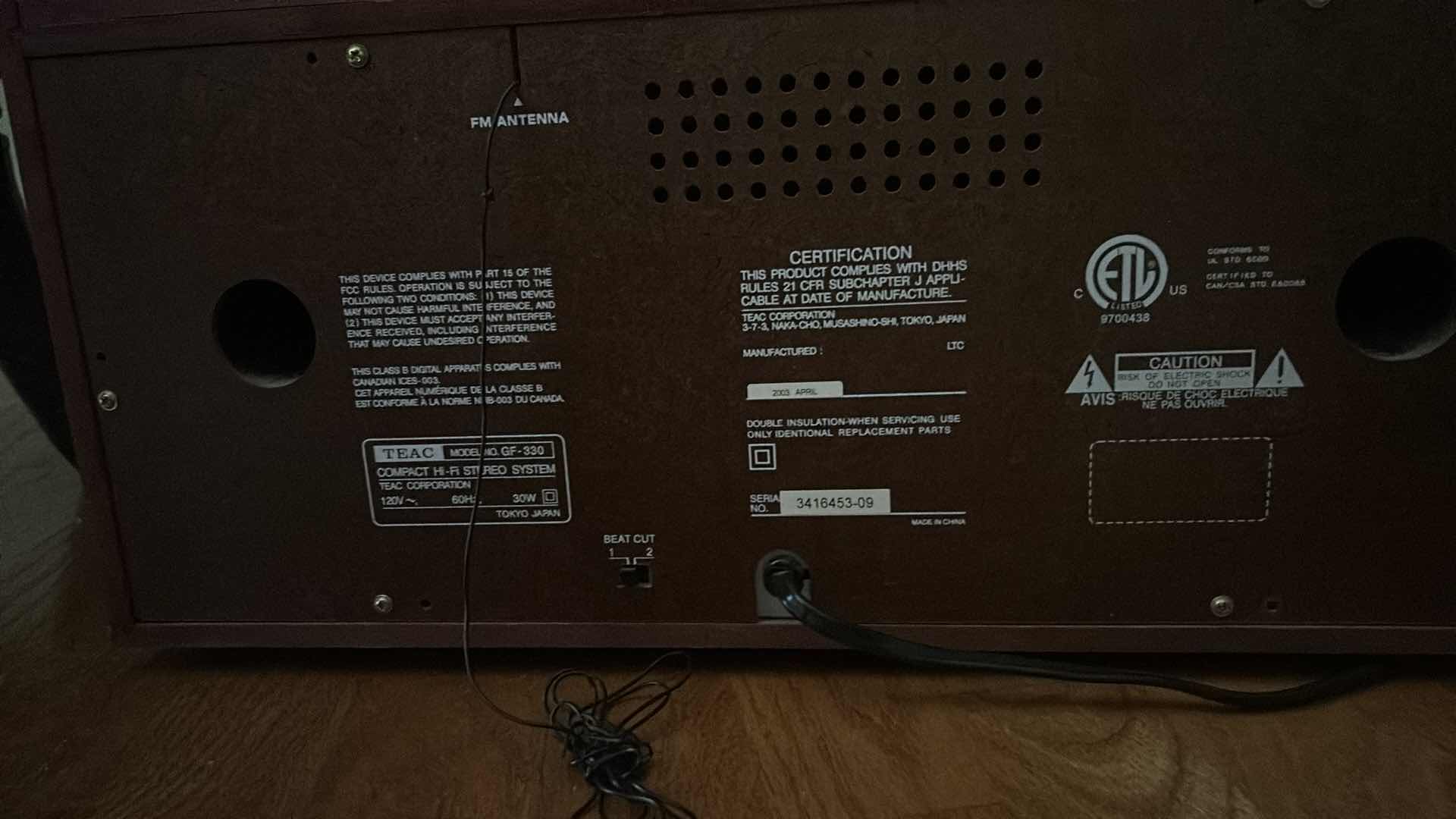 Photo 1 of NOSTALGIA TEAK STEREOPHONIC MUSIC PLAYER