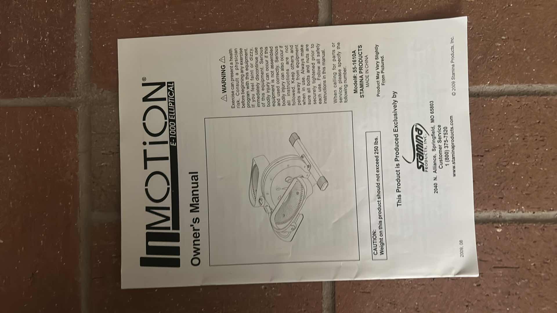 Photo 1 of IN MOTION E1000 ELLIPTICAL