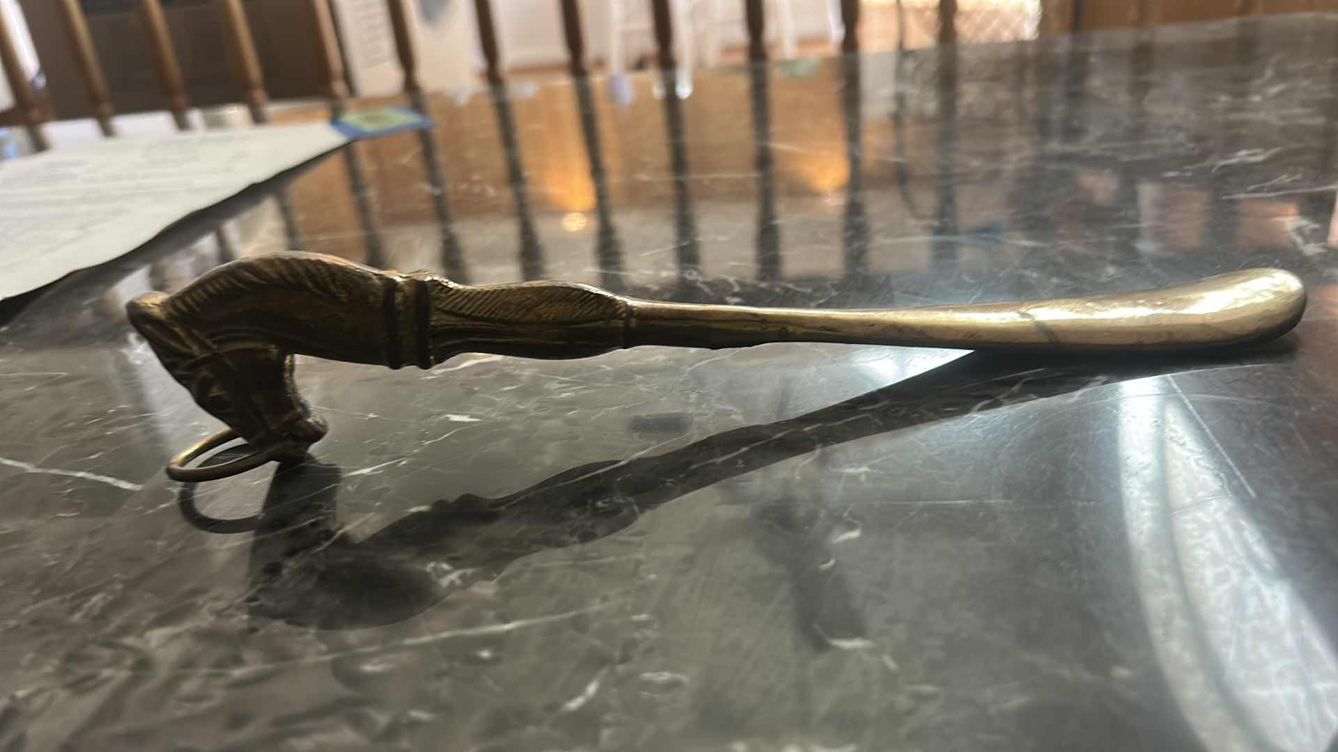 Photo 1 of ANTIQUE BRASS SHOE HORN 10”