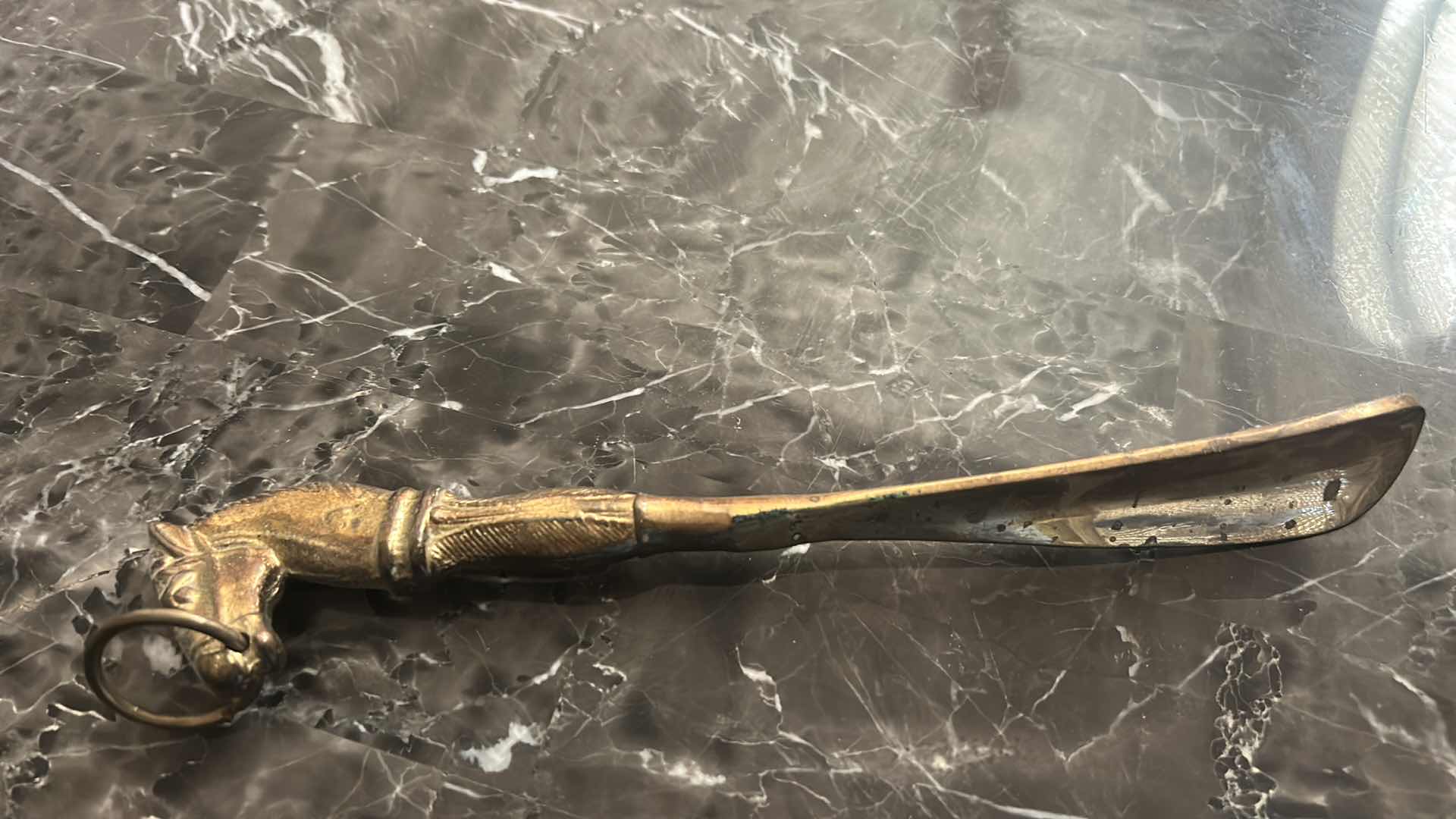 Photo 1 of ANTIQUE BRASS SHOE HORN 10”