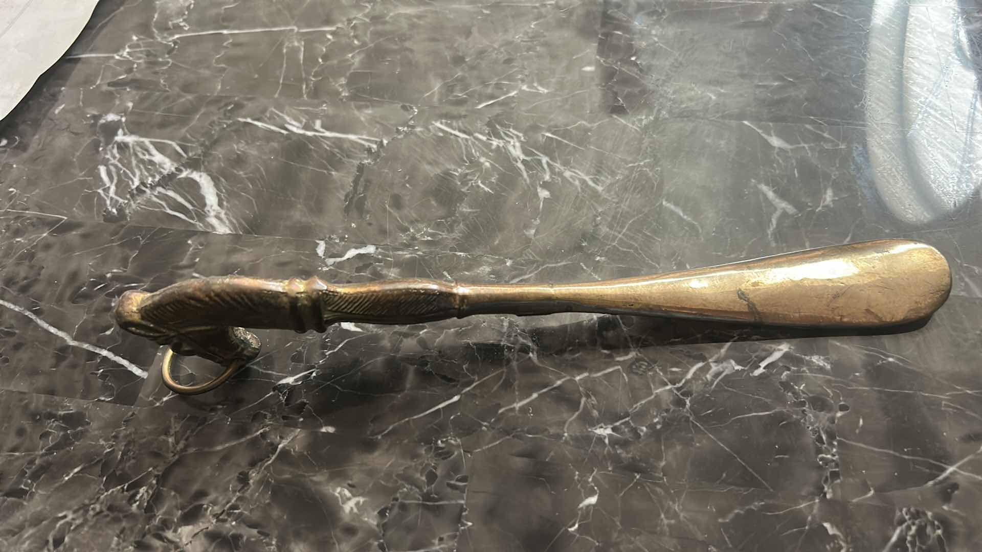 Photo 1 of ANTIQUE BRASS SHOE HORN 10”