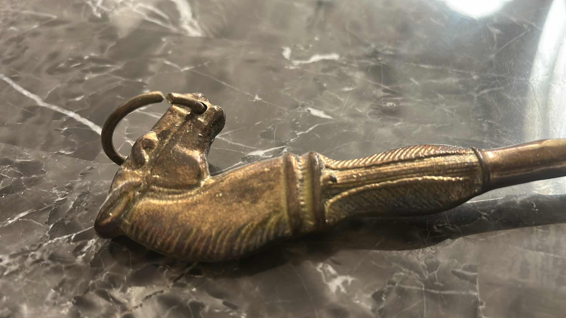 Photo 1 of ANTIQUE BRASS SHOE HORN 10”