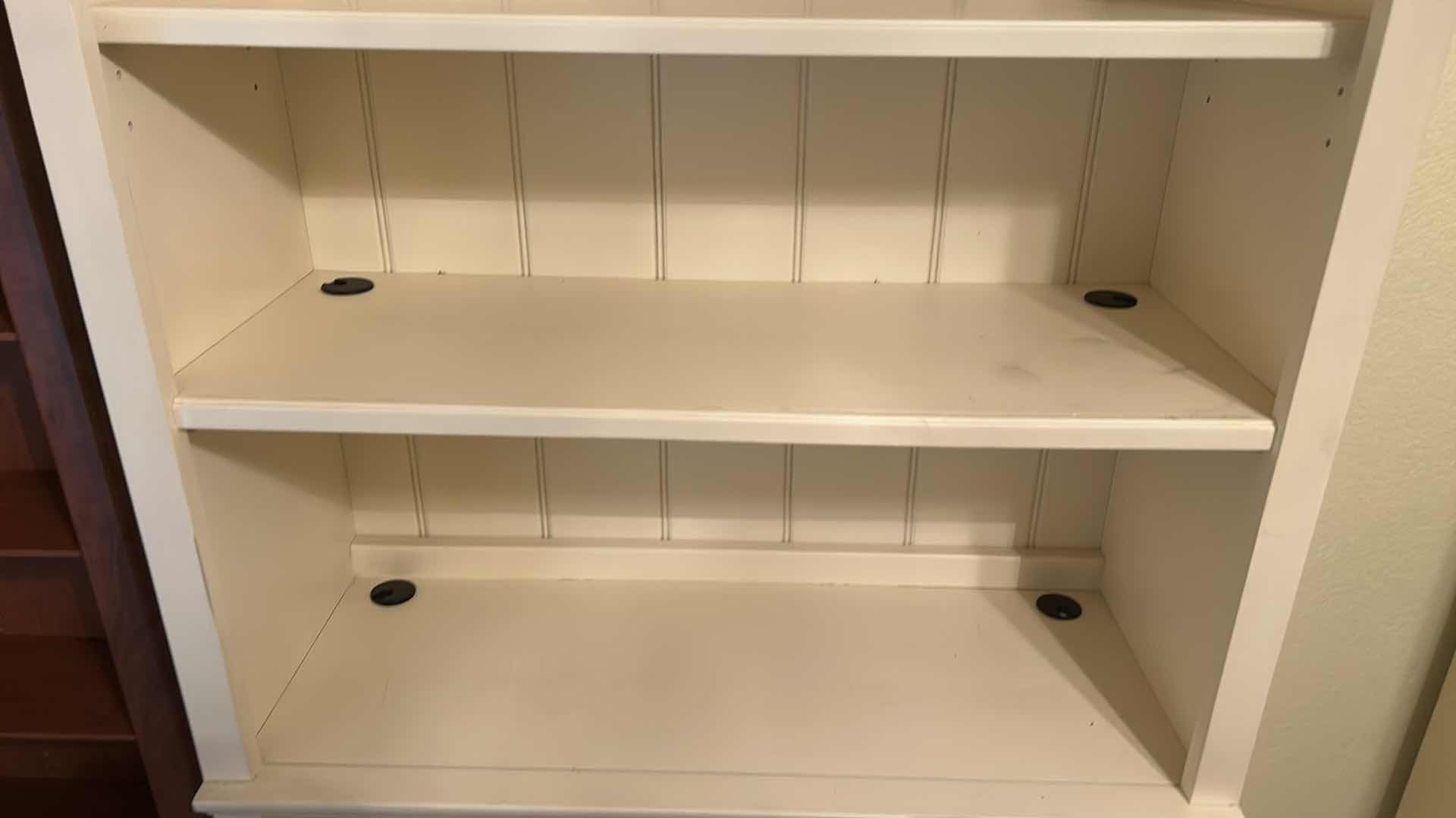 Photo 1 of ANTIQUE WHITE WOOD 6 SHELF UNIT 32” X 14“ x 78 H1/2“