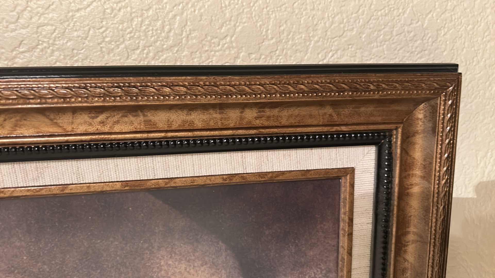 Photo 1 of GOLD WOOD FRAMED PRINT “MARY OF PIETA / MICHELANGELO” 21 1/2” x H25 1/2”