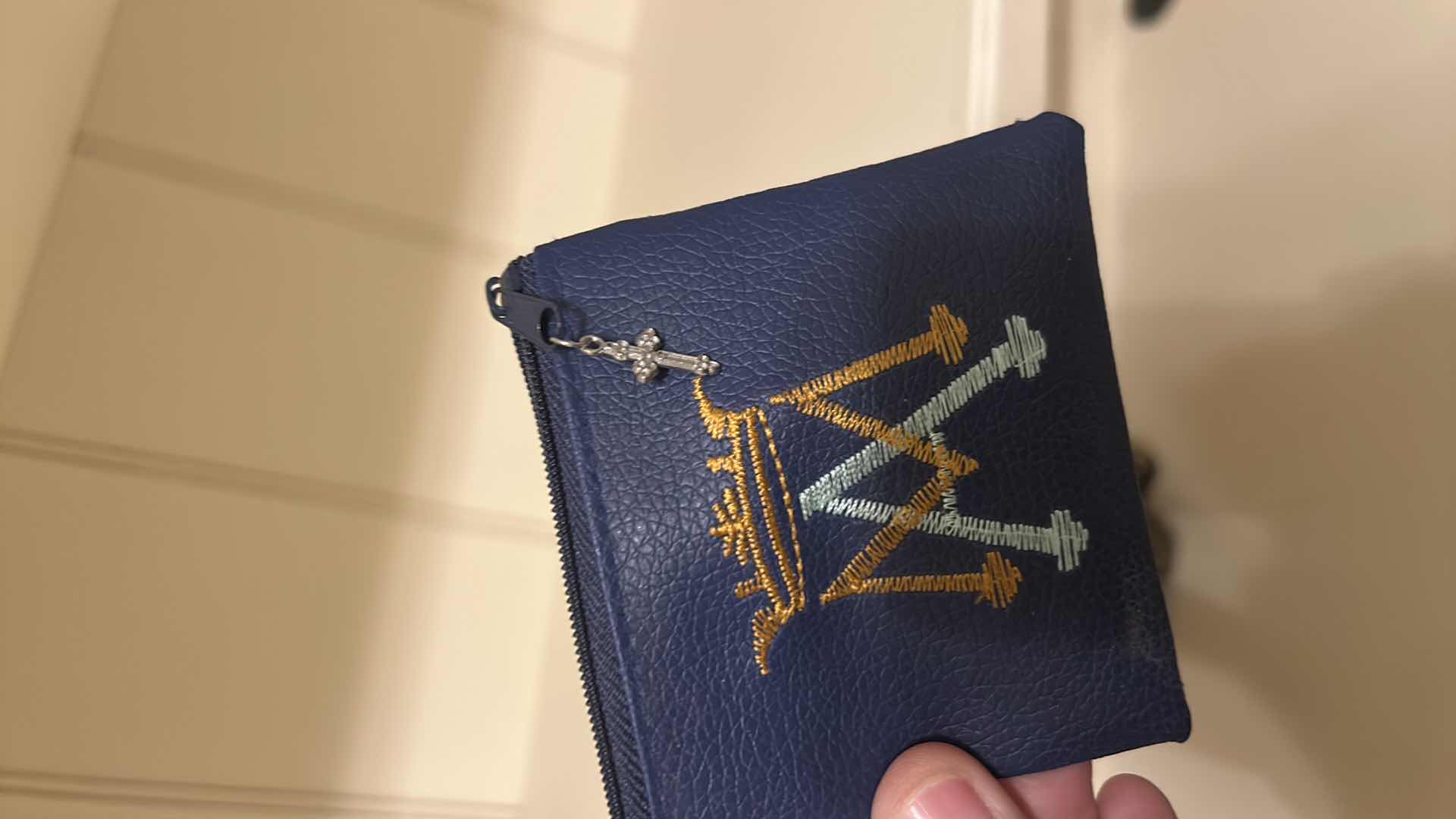 Photo 1 of RELIGIOUS ITEMS- WALL PLAQUE AND ROSARY IN CASE