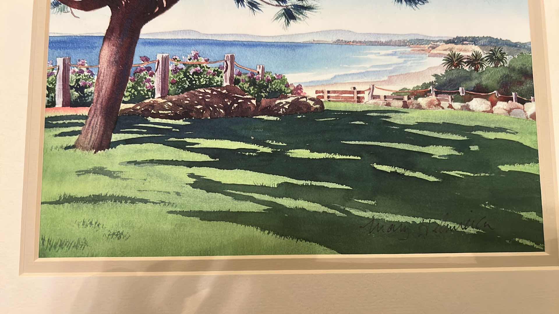 Photo 1 of UNFRAMED SIGNED WATERCOLOR “ENCINITAS” ARTWORK 14” x 11”