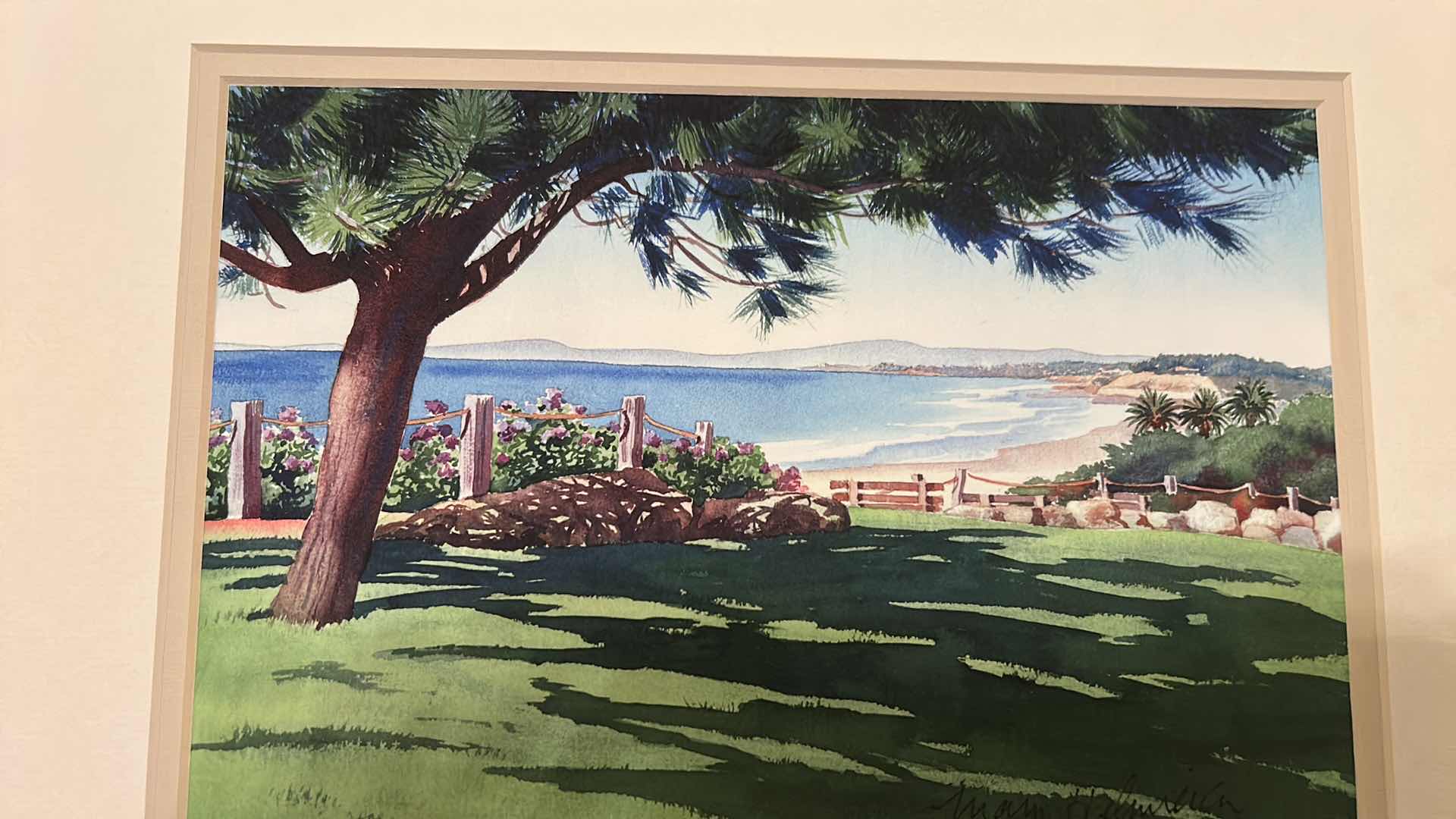 Photo 1 of UNFRAMED SIGNED WATERCOLOR “ENCINITAS” ARTWORK 14” x 11”