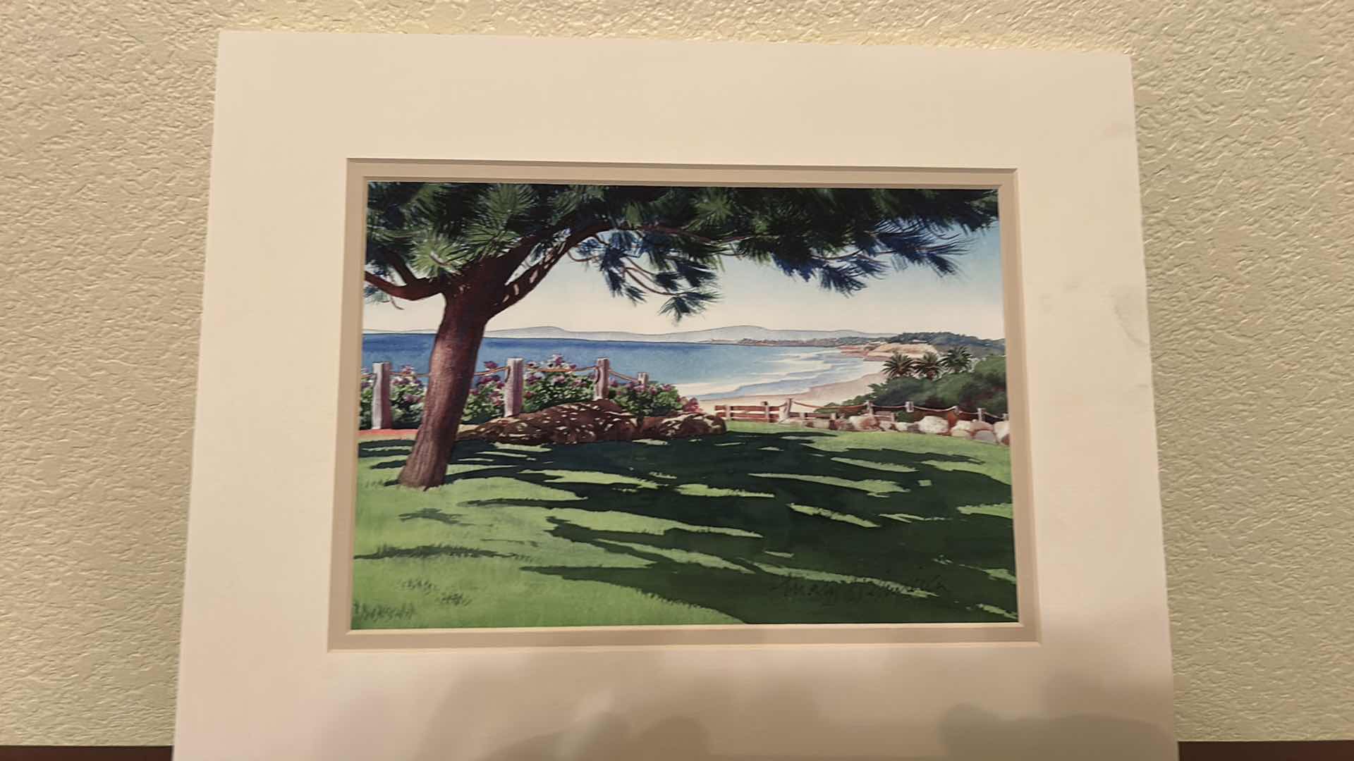 Photo 1 of UNFRAMED SIGNED WATERCOLOR “ENCINITAS” ARTWORK 14” x 11”