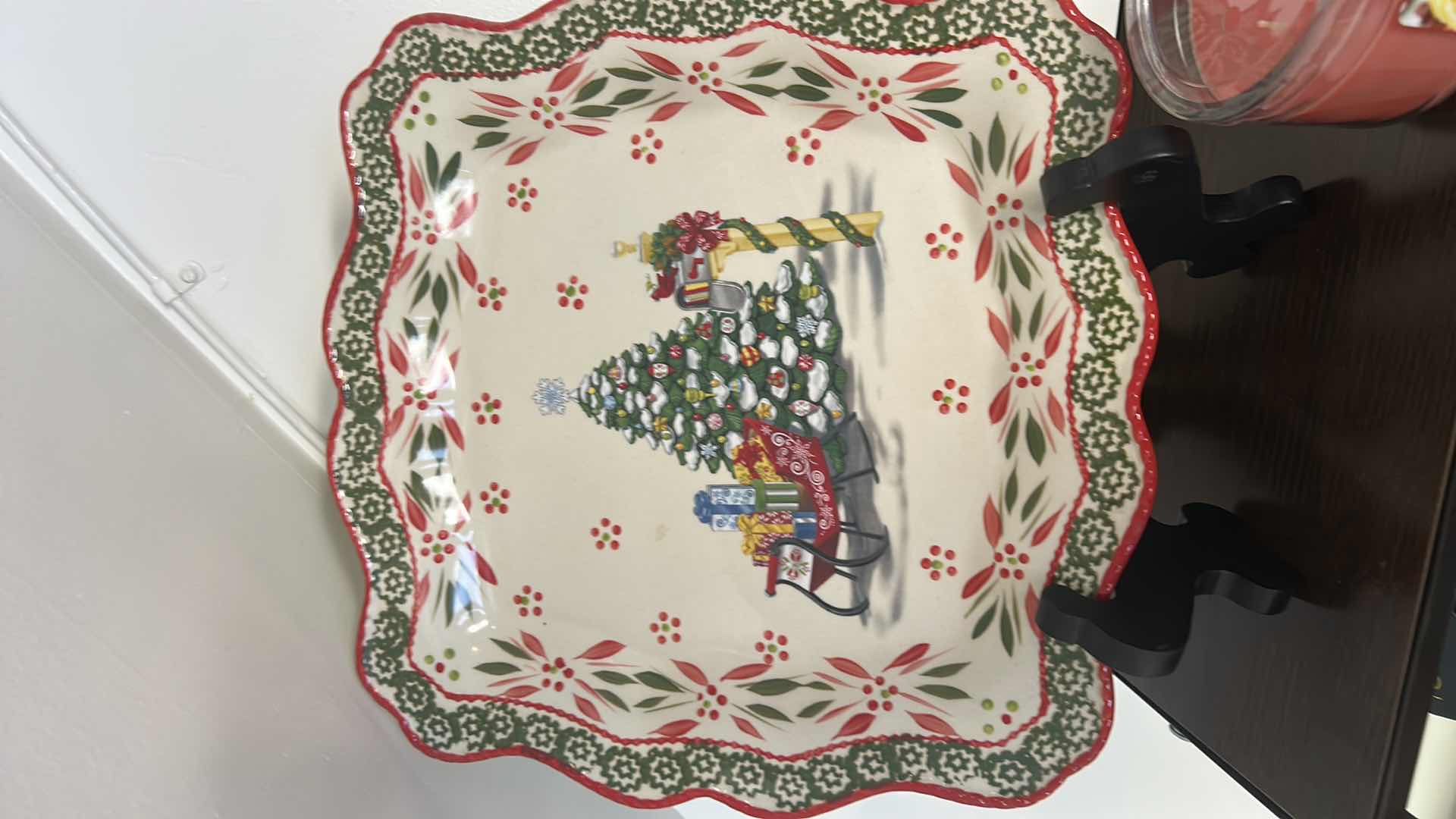 Photo 1 of CHRISTMAS PLATTER, TINS AND CANDLE