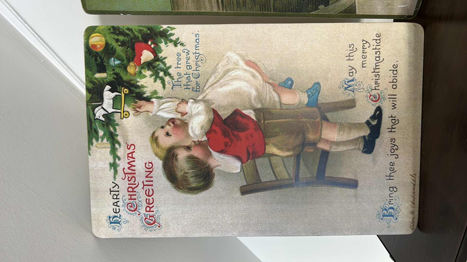 Photo 1 of 3 - MOONLIGHT & ROSES WOODEN CHRISTMAS DECORATIONS/ARTWORK 16” x 10 1/2”