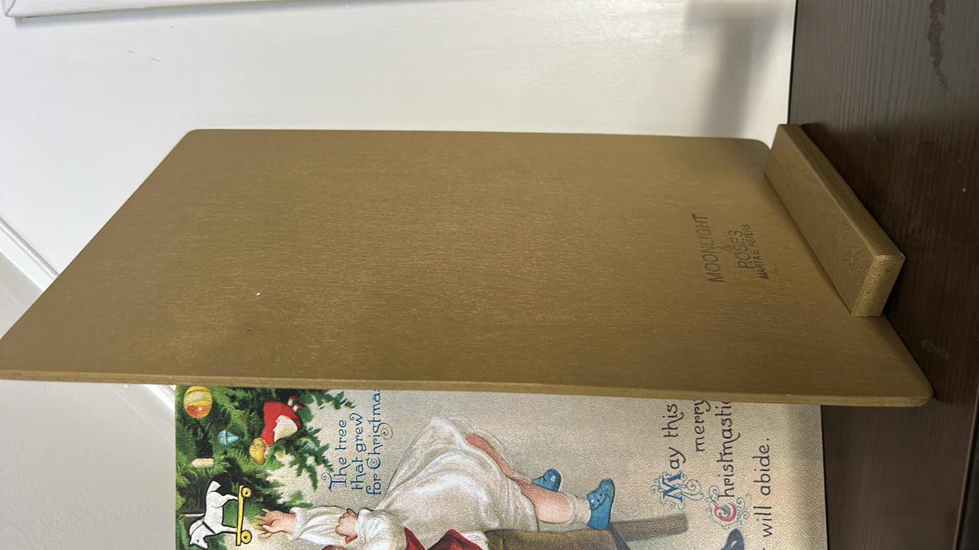 Photo 1 of 3 - MOONLIGHT & ROSES WOODEN CHRISTMAS DECORATIONS/ARTWORK 16” x 10 1/2”