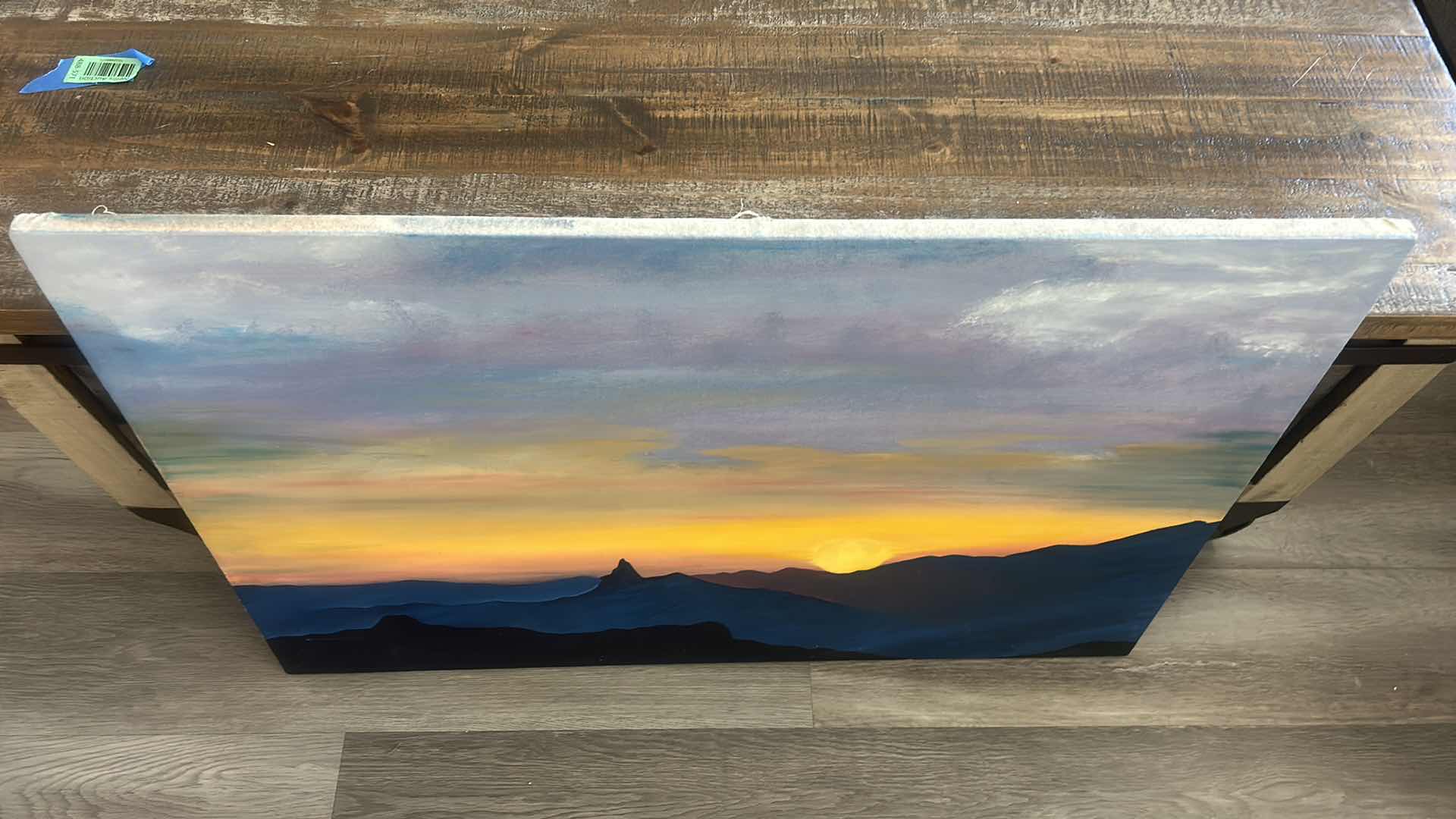 Photo 1 of OIL ON CANVAS SUNSET ARTWORK 3’ x 2’