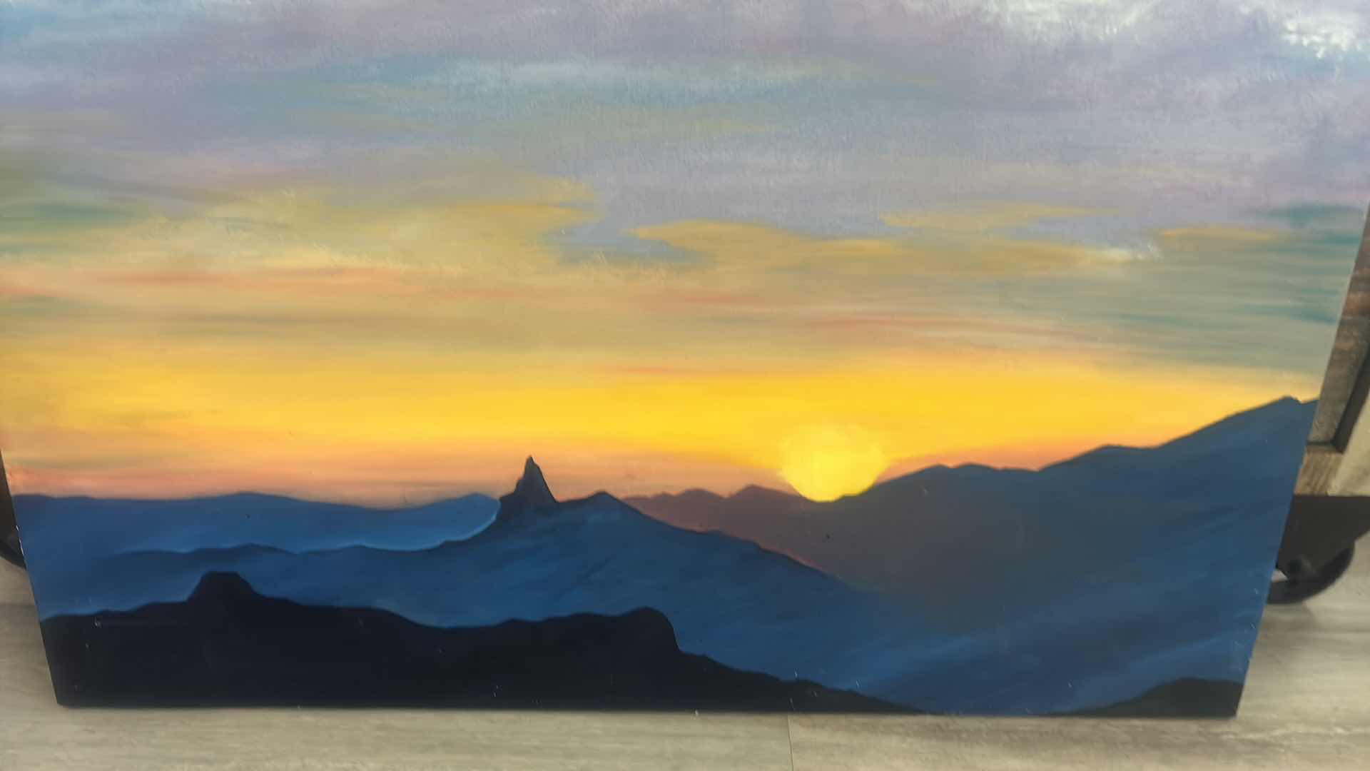 Photo 1 of OIL ON CANVAS SUNSET ARTWORK 3’ x 2’