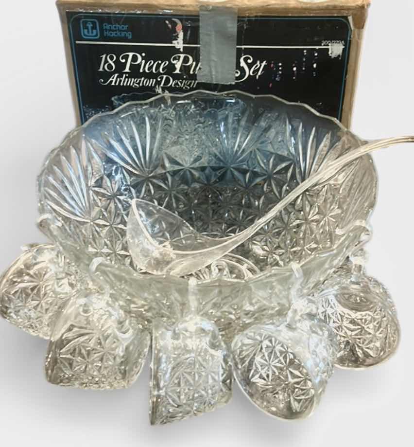Photo 1 of 17 PC VINTAGE PUNCH BOWL