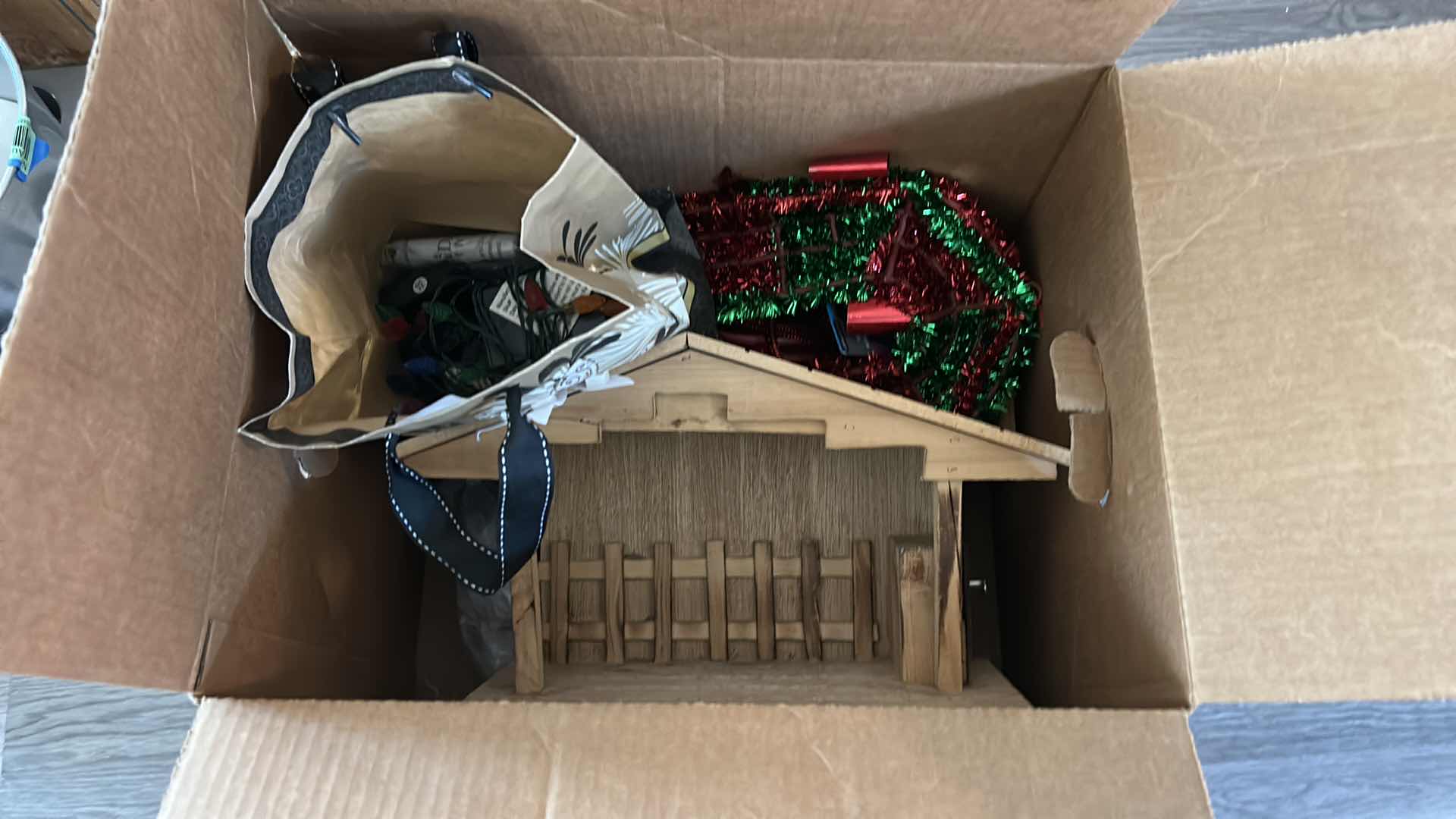 Photo 1 of BOX OF CHRISTMAS ITEMS