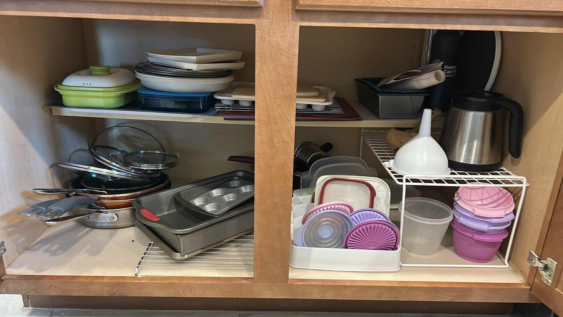 Photo 1 of CONTENTS OF TWO CABINETS IN KITCHEN