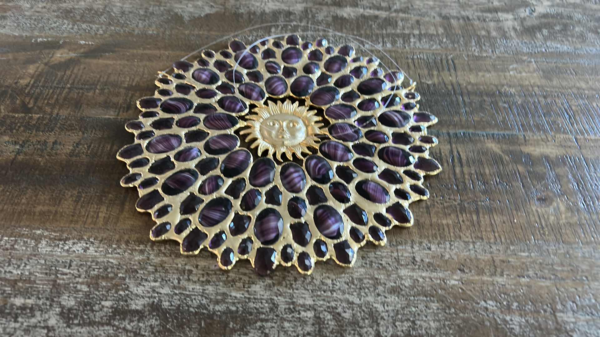 Photo 1 of HANGING METAL SUN SCULPTURE 8”