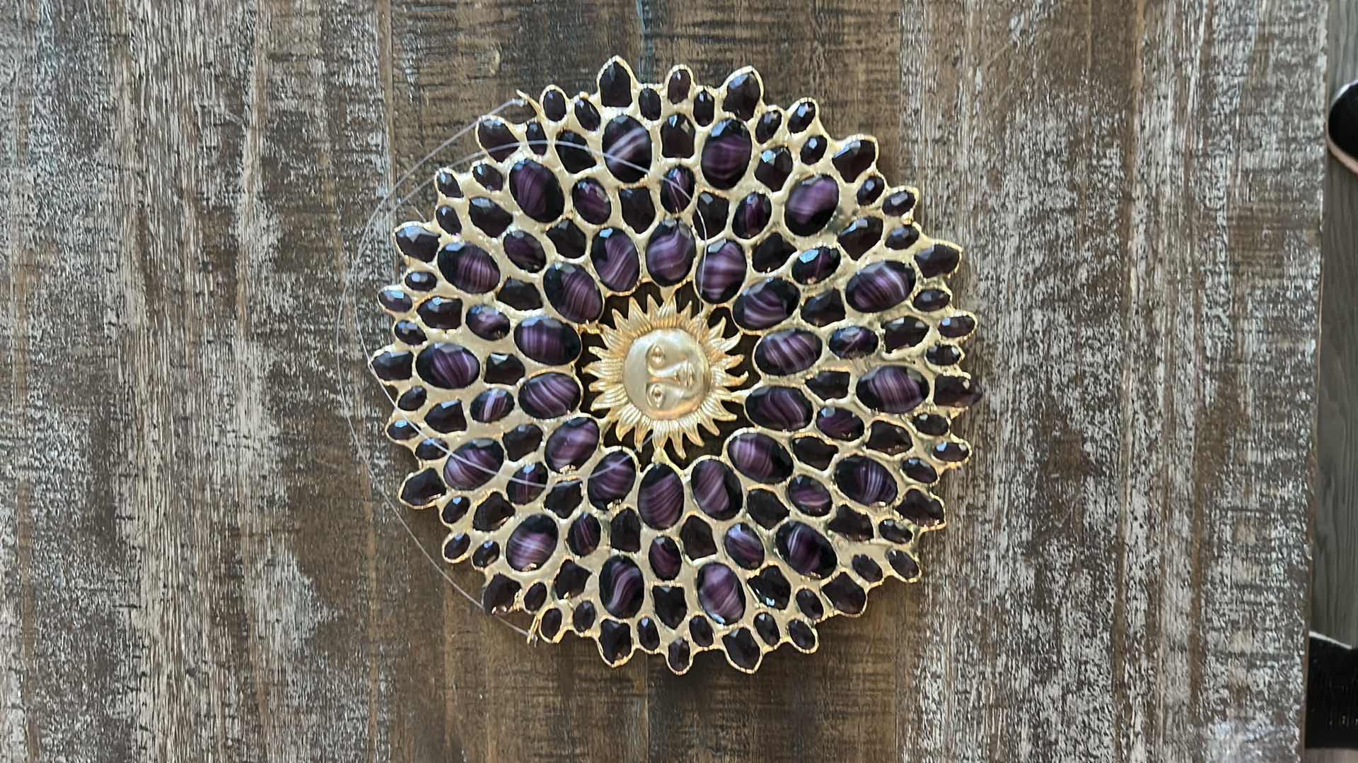 Photo 1 of HANGING METAL SUN SCULPTURE 8”