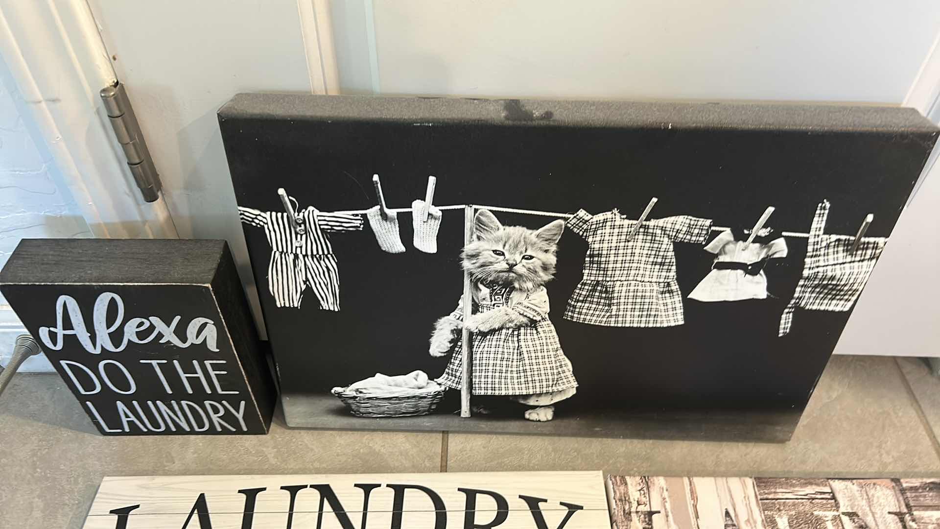Photo 1 of 4-LAUNDRY WALL ART