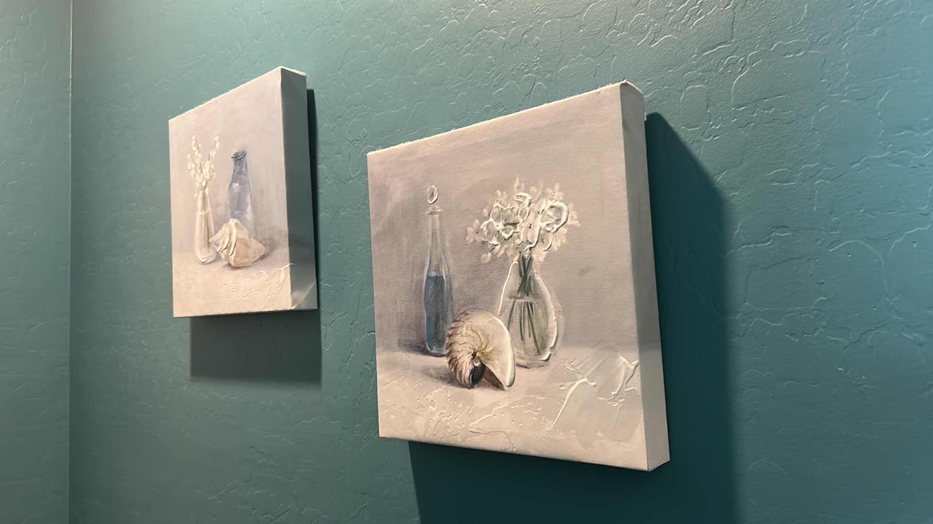 Photo 1 of 2- UNFRAMED SHELL ARTWORK 12" X 12"