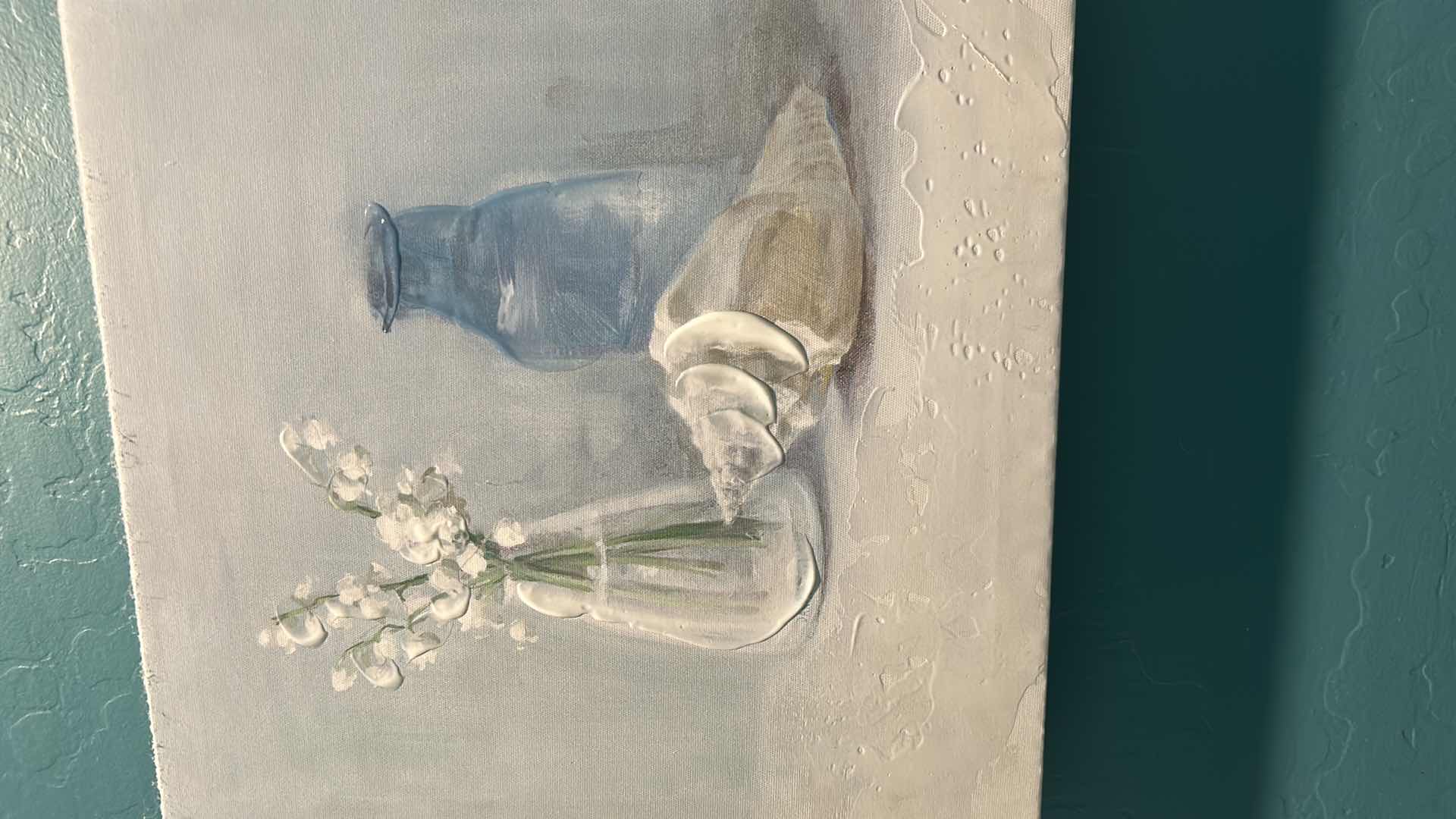 Photo 1 of 2- UNFRAMED SHELL ARTWORK 12" X 12"