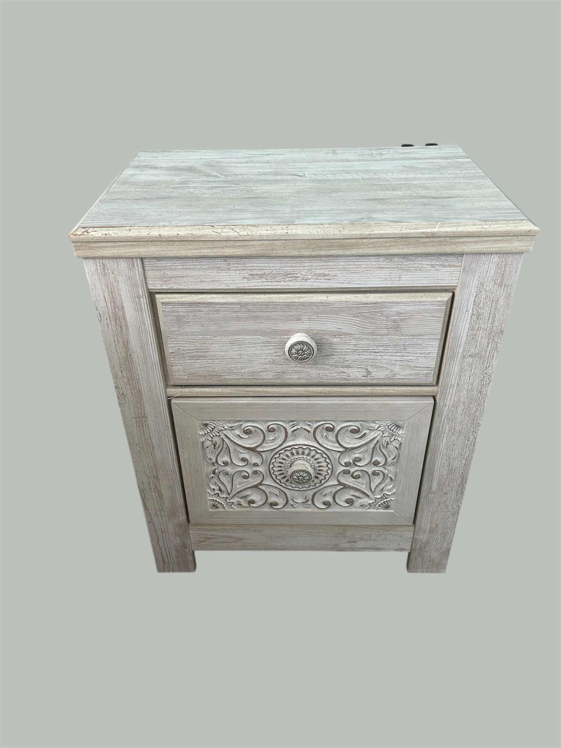 Photo 1 of ASHLEY PAXBERRY NIGHT STAND W WHITEWASHED FINISH 24" X 16" H 29"