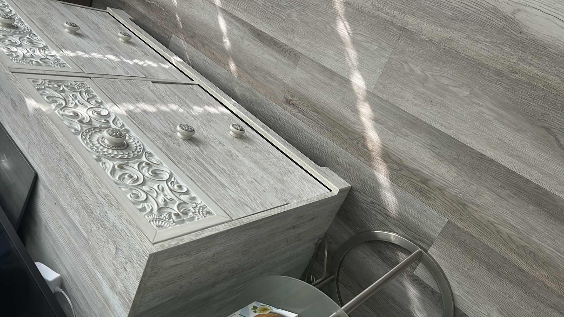 Photo 1 of ASHLEY PAXBERRY 6 DRAWER DRESSER IN WHITEWASH FINISH 53" X 16" H 29"