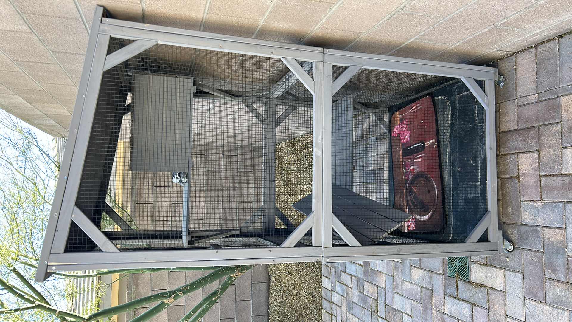 Photo 1 of MULTI LEVEL GRAY WOOD PET ENCLOSURE 32" X 31" H 70"