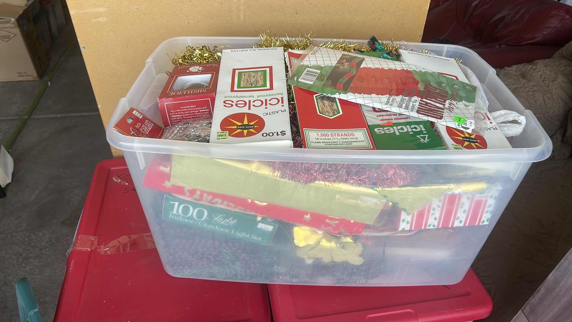 Photo 1 of BOX OF HOLIDAY DECOR