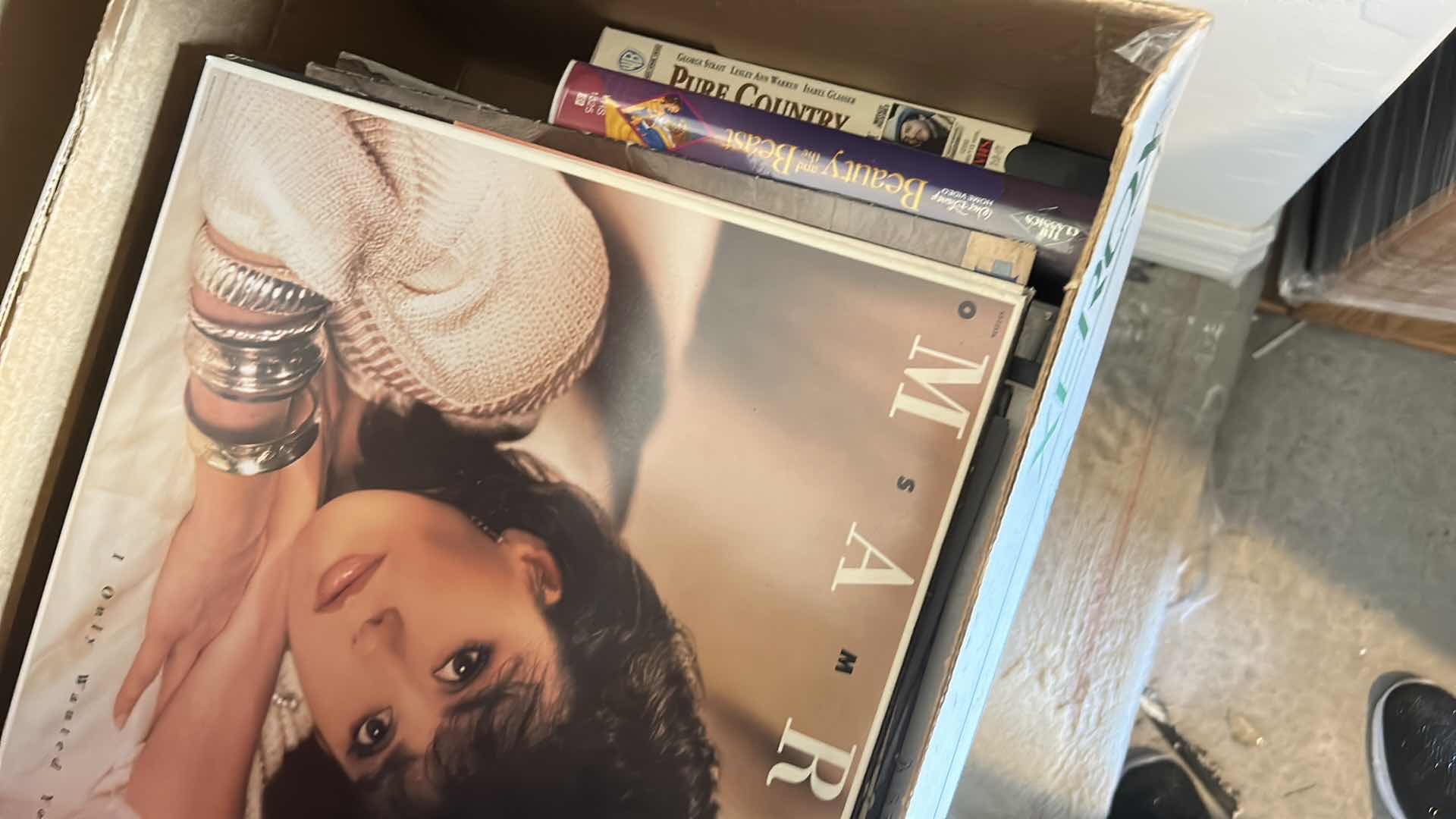 Photo 1 of BOX FULL OF RECORD ALBUMS AND DVD’s