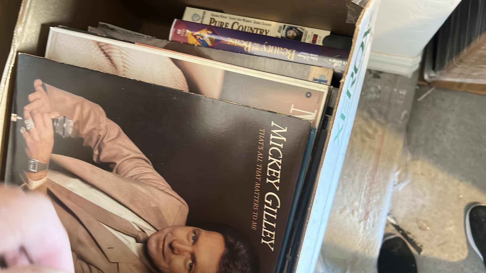 Photo 1 of BOX FULL OF RECORD ALBUMS AND DVD’s