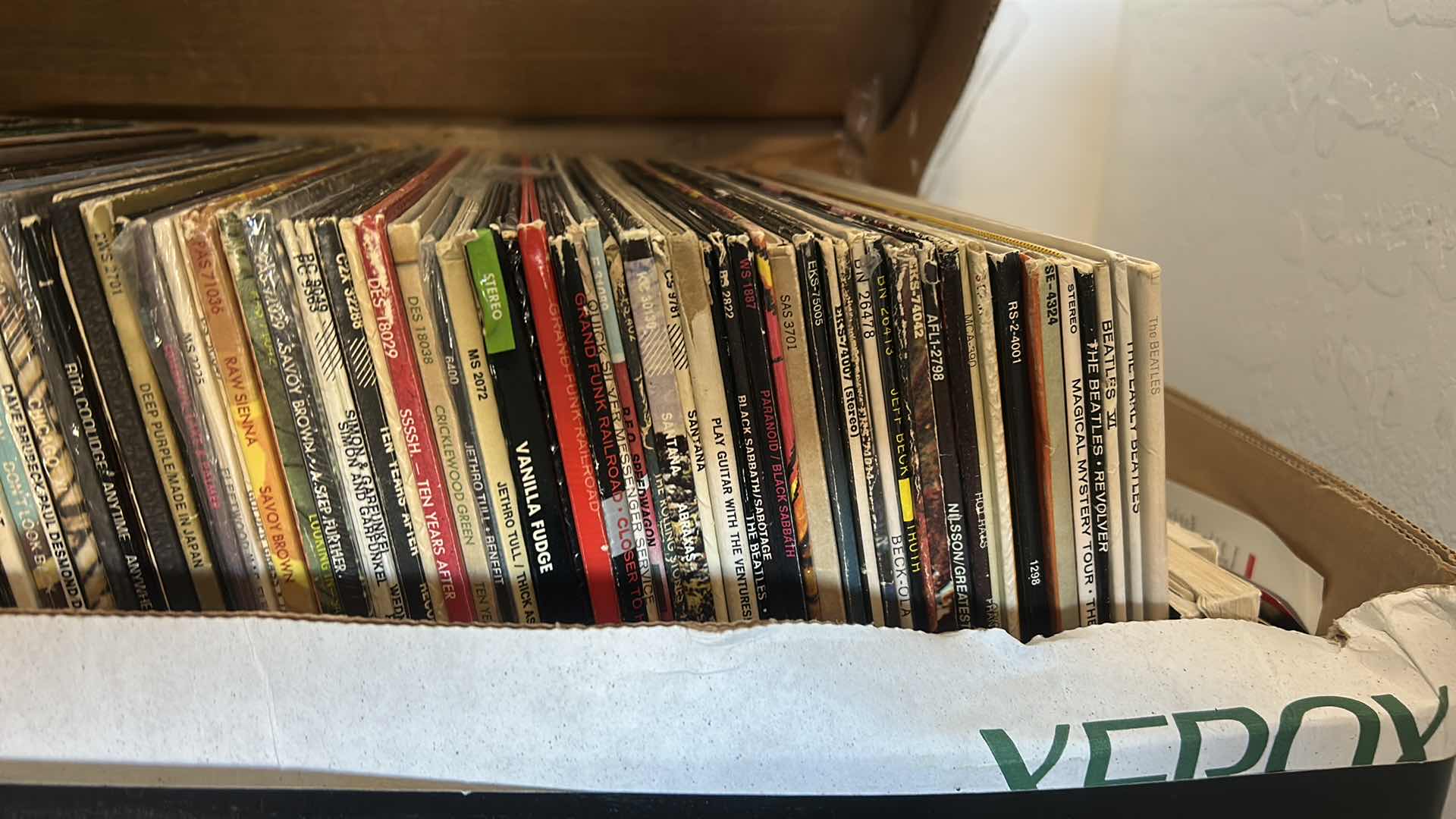 Photo 1 of BOX FULL OF RECORD ALBUMS