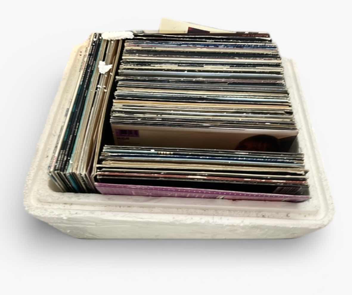 Photo 1 of BOX FULL OF RECORD ALBUMS