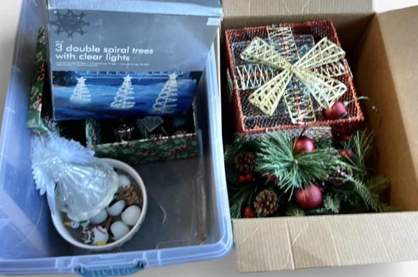 Photo 1 of 2 BOXES OF HOLIDAY DECORATIONS